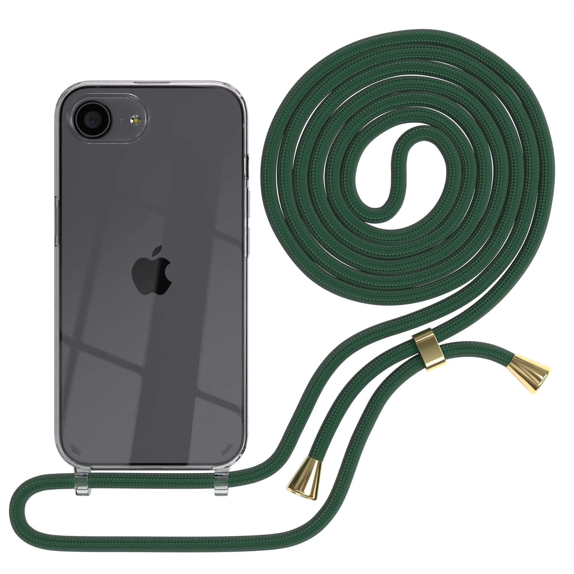 iPhone 16e transparente Hülle + Kordel