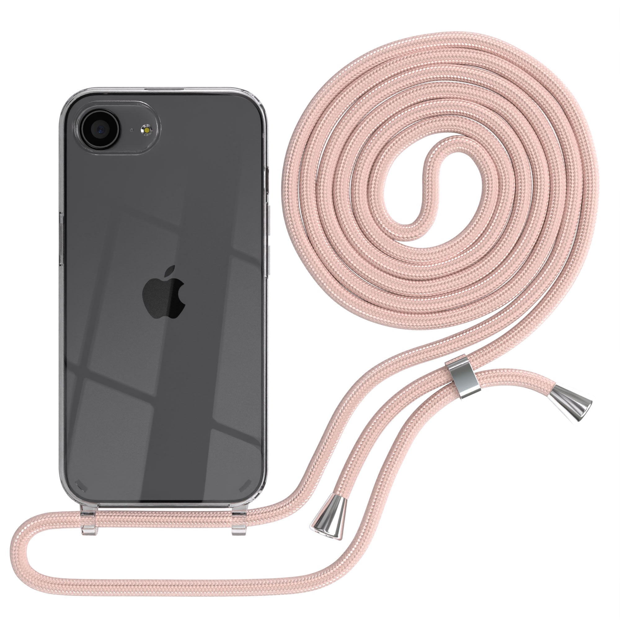 iPhone 16e transparente Hülle + Kordel