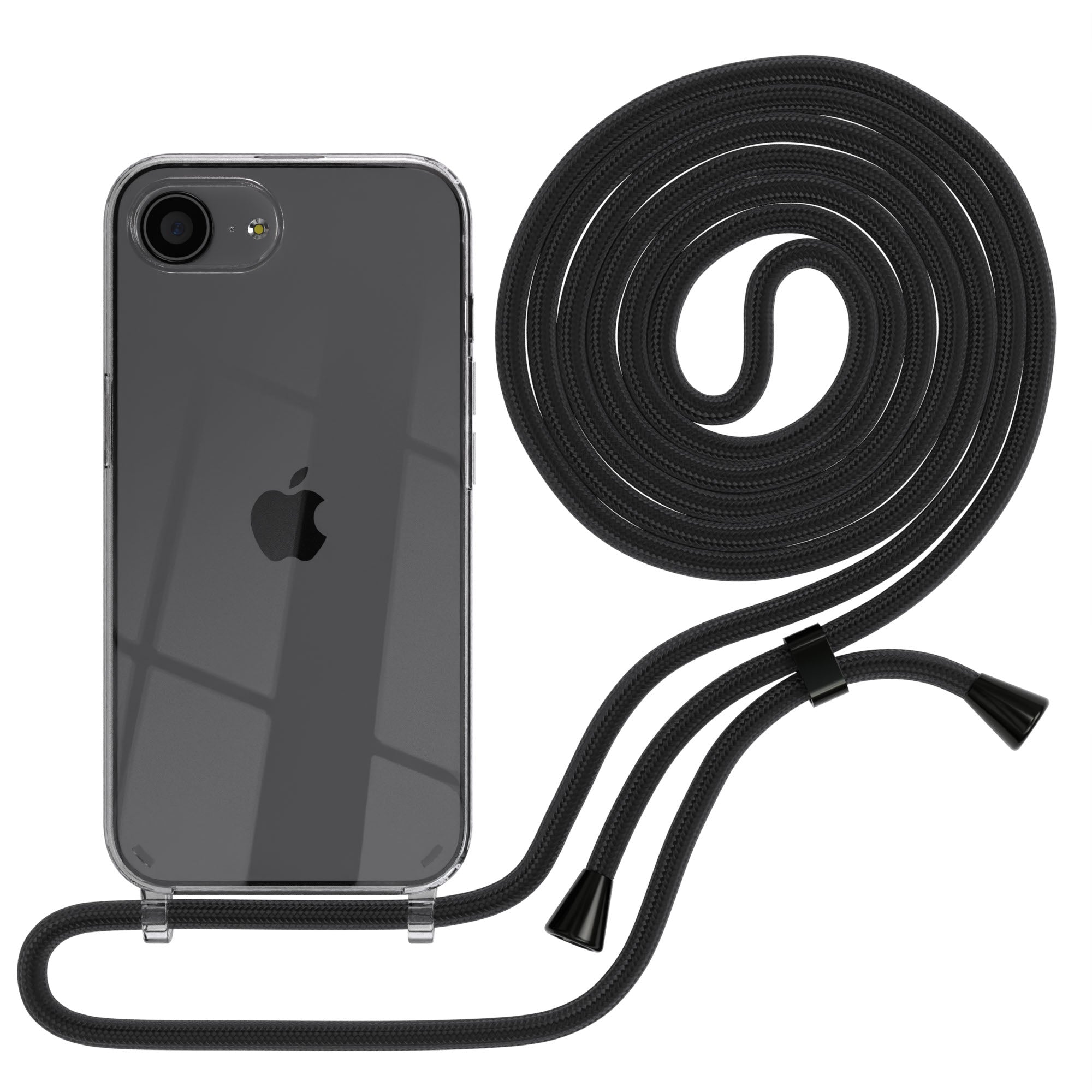iPhone 16e transparente Hülle + Kordel