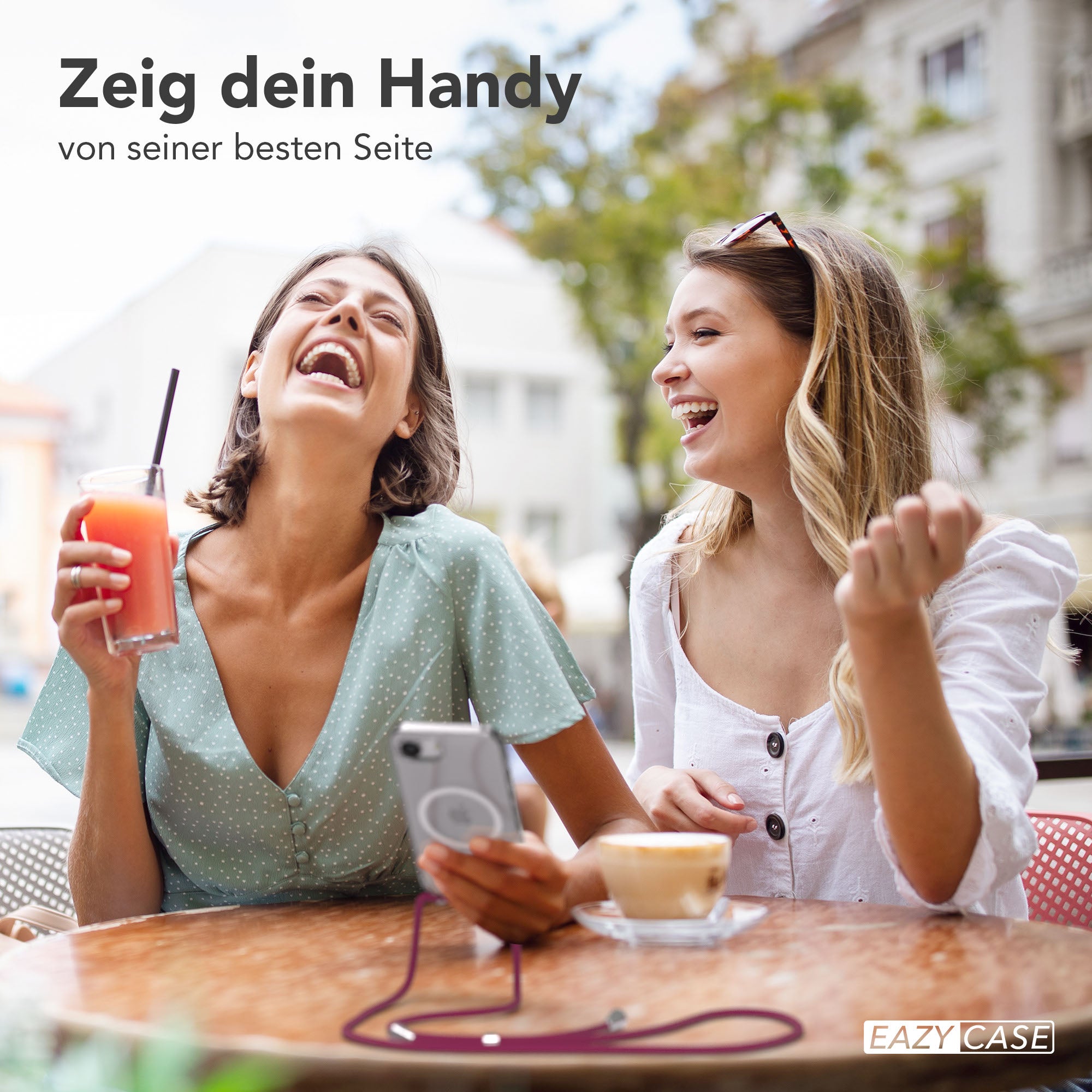iPhone 16e transparente Hülle + Kordel mit MagSafe