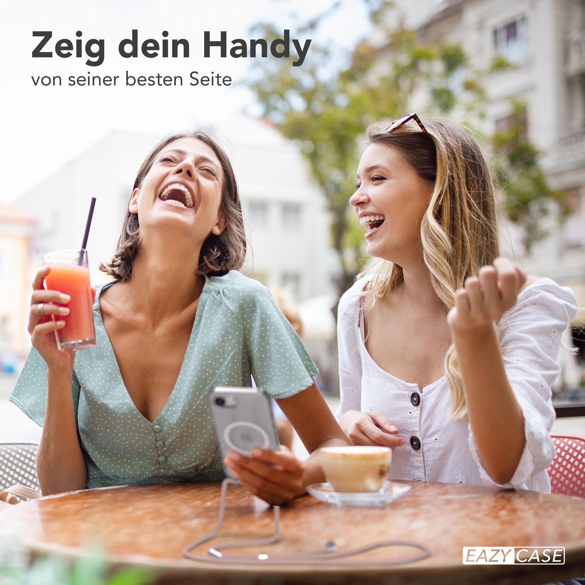 iPhone 16e transparente Hülle + Kordel mit MagSafe
