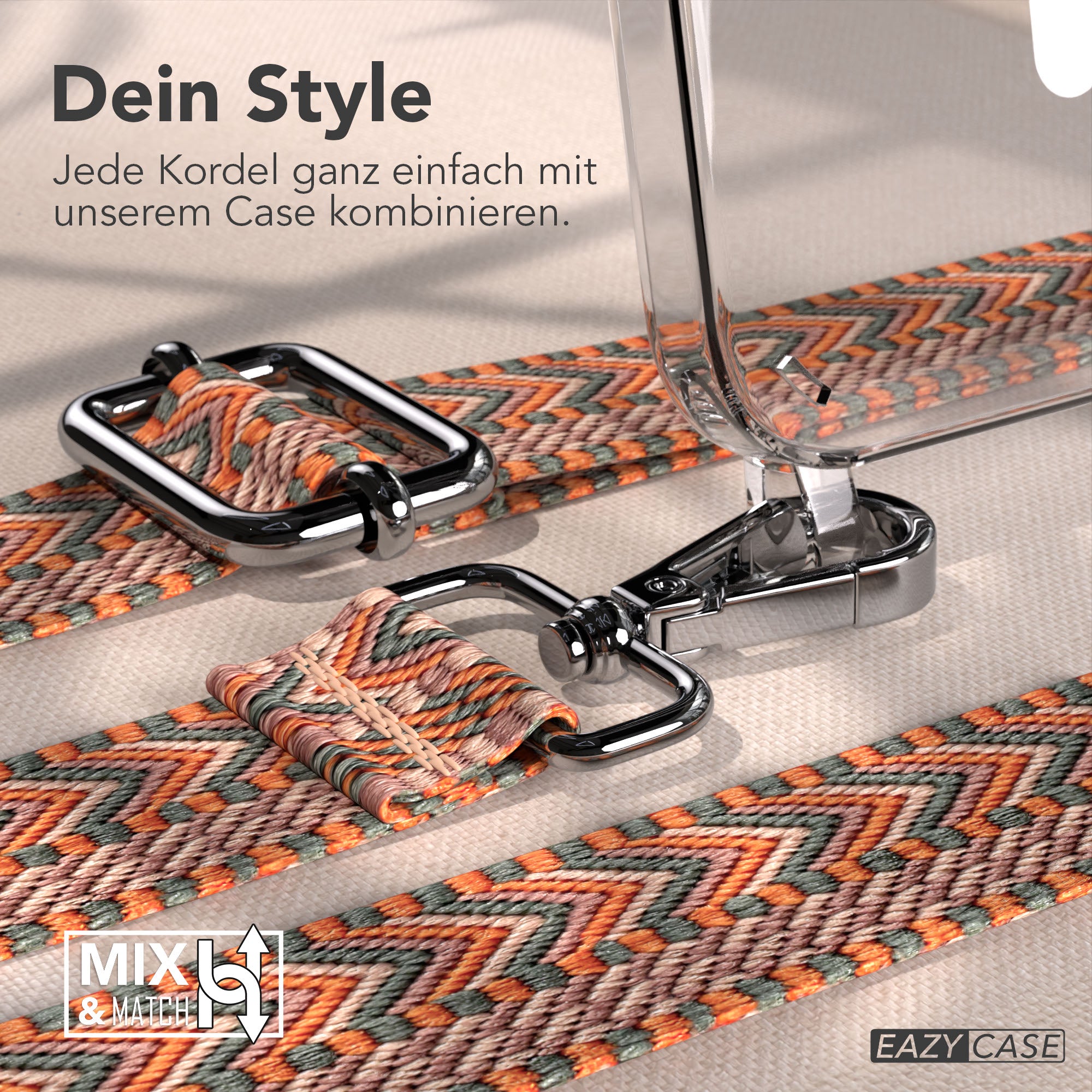 iPhone 16e MagSafe Handykette mit Boho Band Tragekette