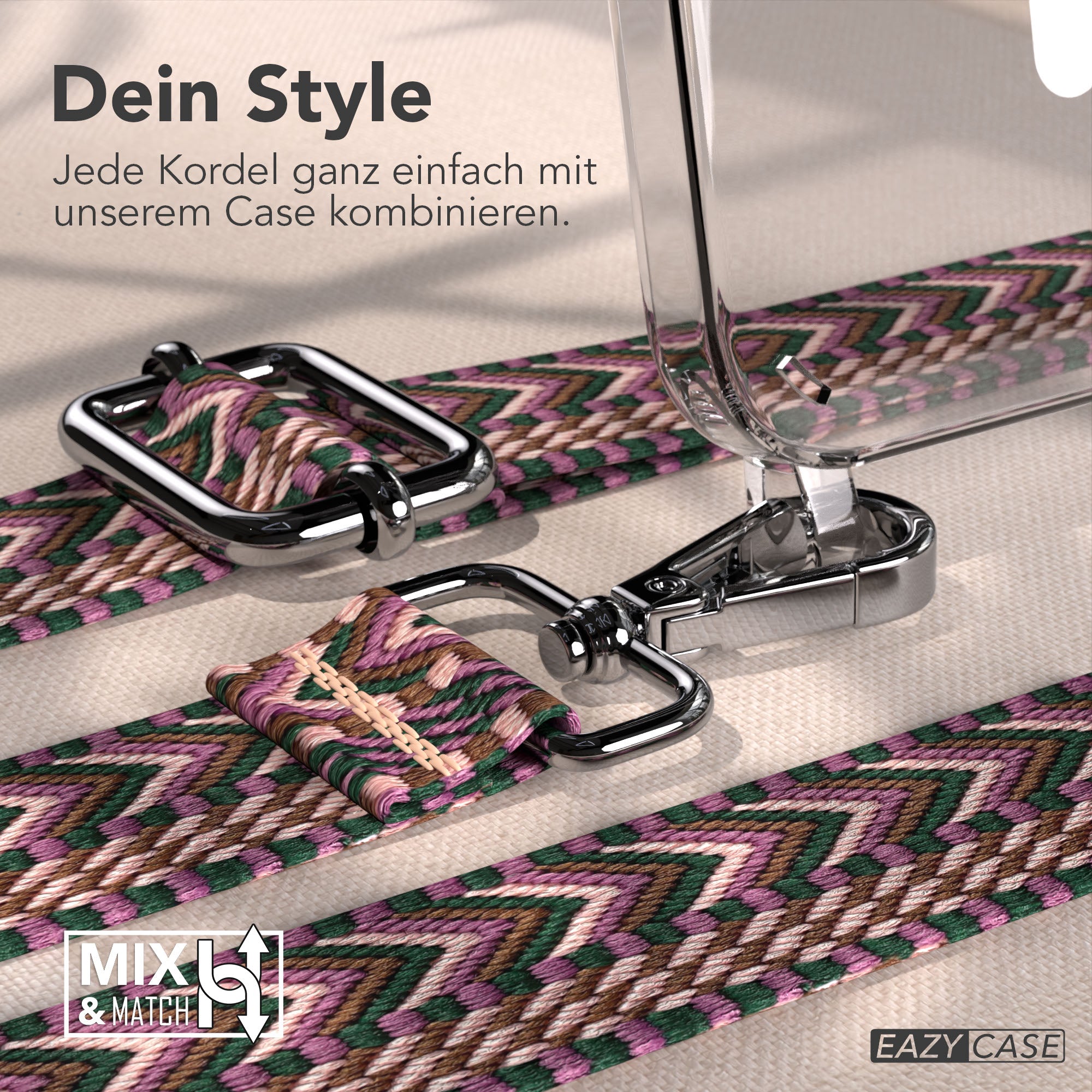 iPhone 16e MagSafe Handykette mit Boho Band Tragekette