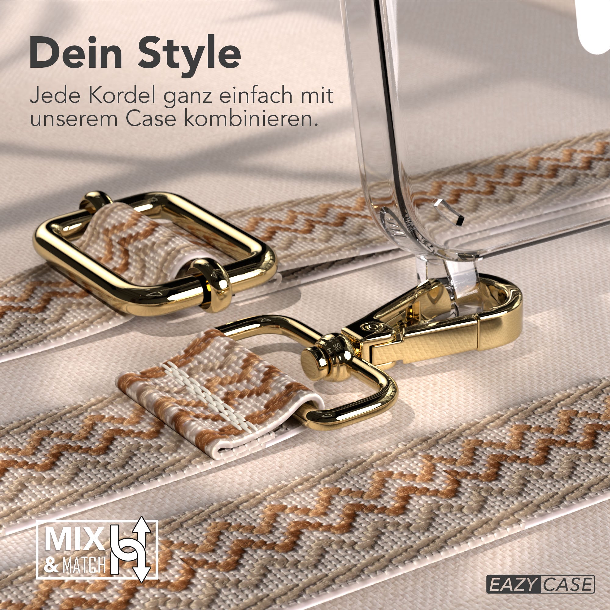 iPhone 16e MagSafe Handykette mit Boho Band Tragekette