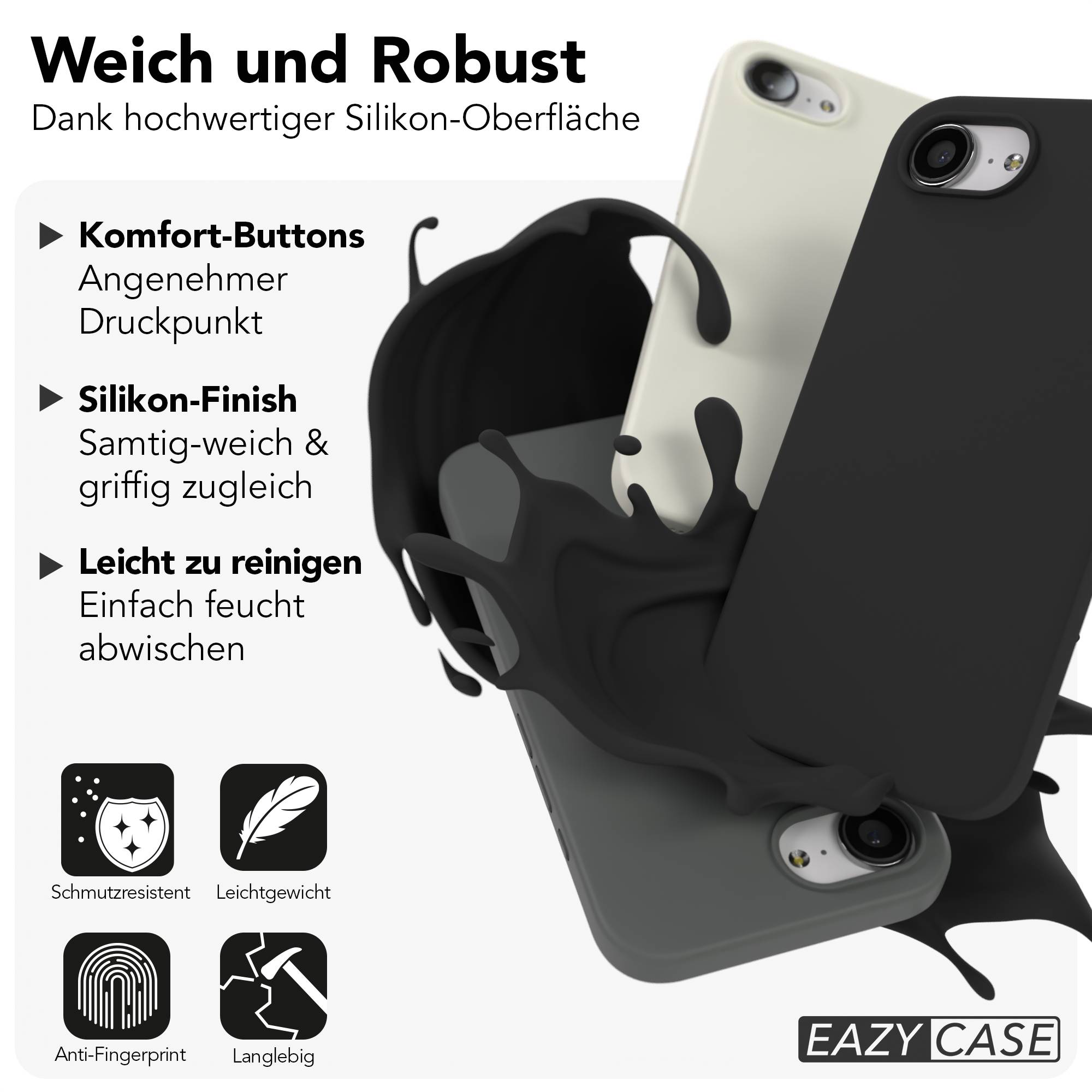 Apple iPhone 16e Premium Silikonhülle mit Kameraschutz von EAZY CASE