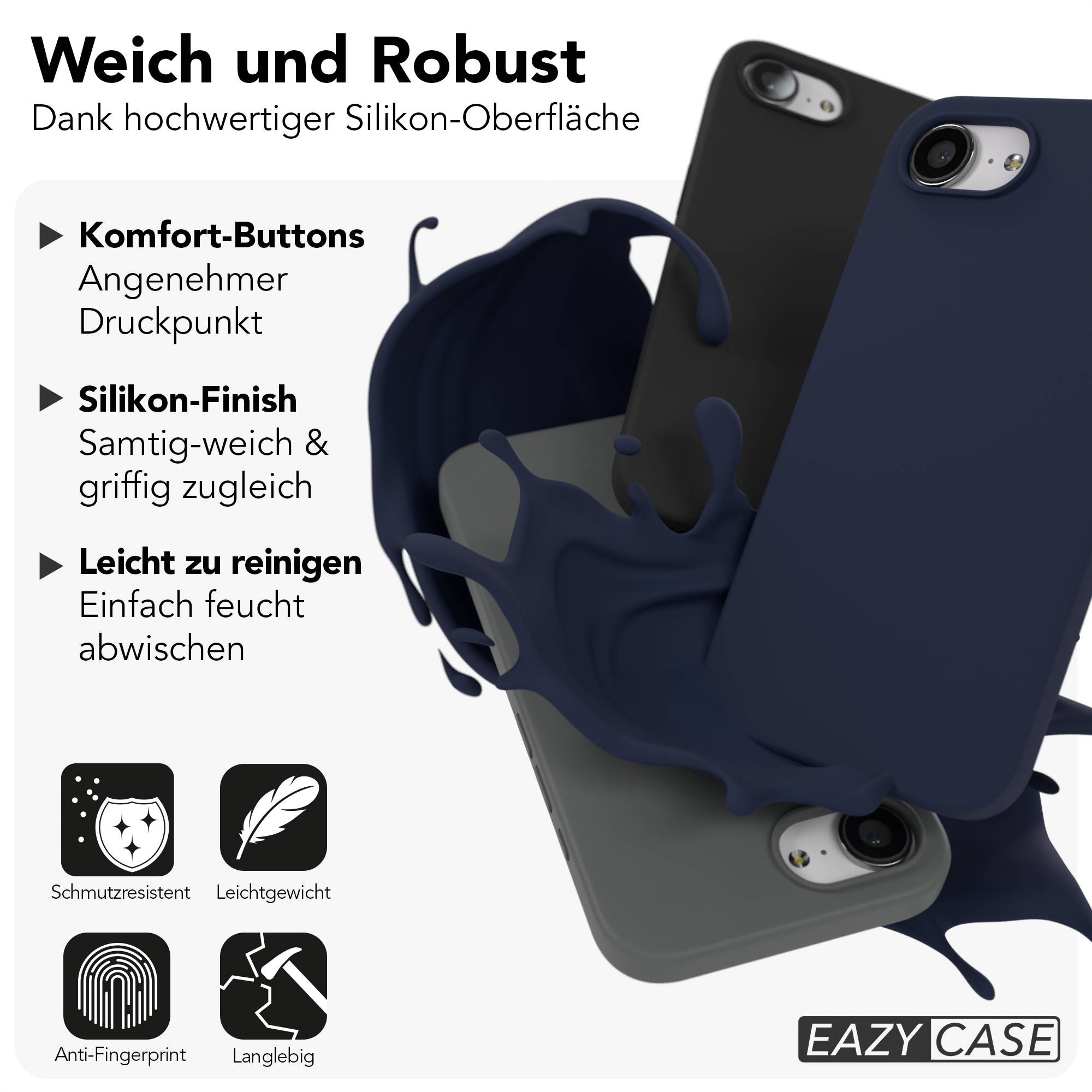 Apple iPhone 16e Premium Silikonhülle mit Kameraschutz von EAZY CASE