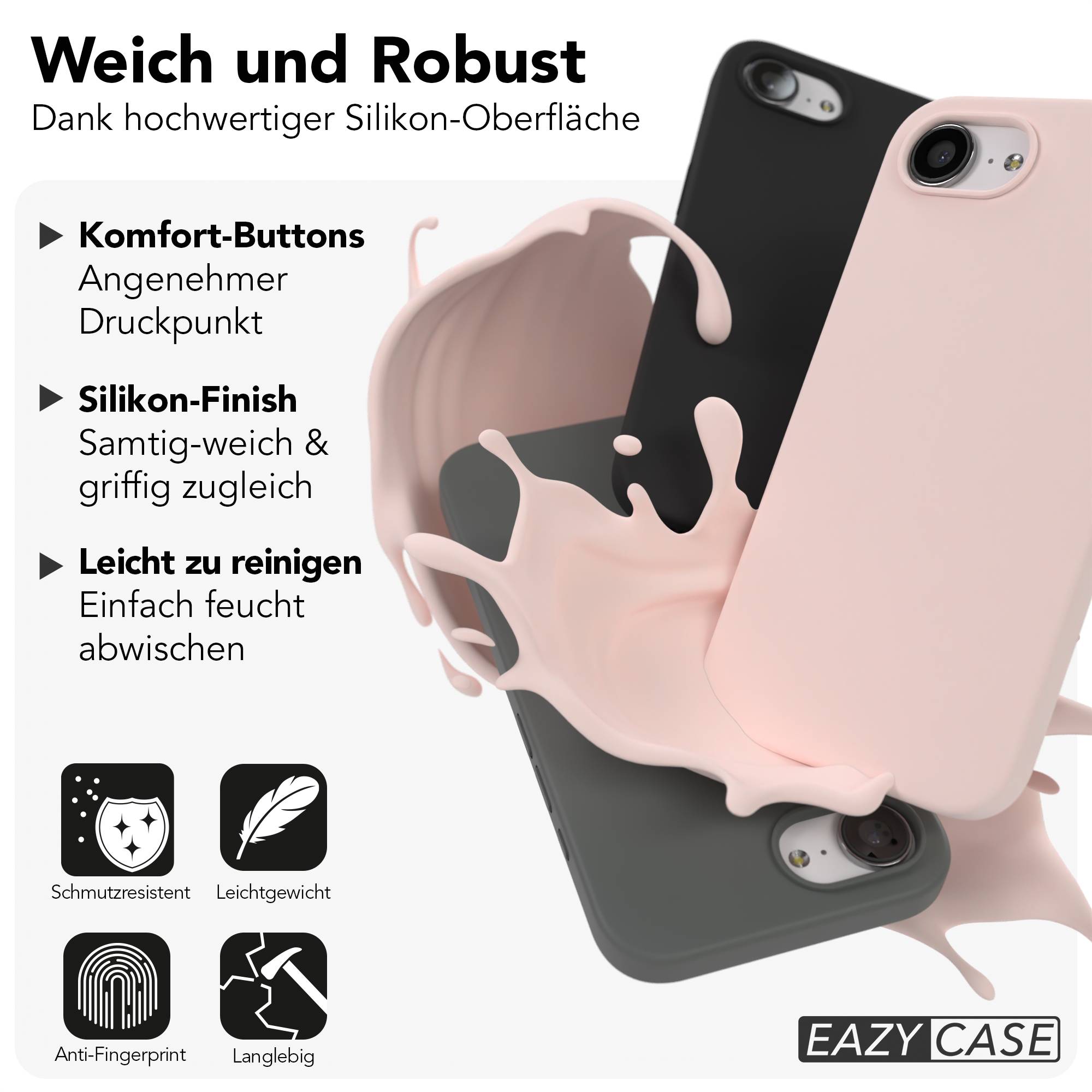 Apple iPhone 16e Premium Silikonhülle mit Kameraschutz von EAZY CASE