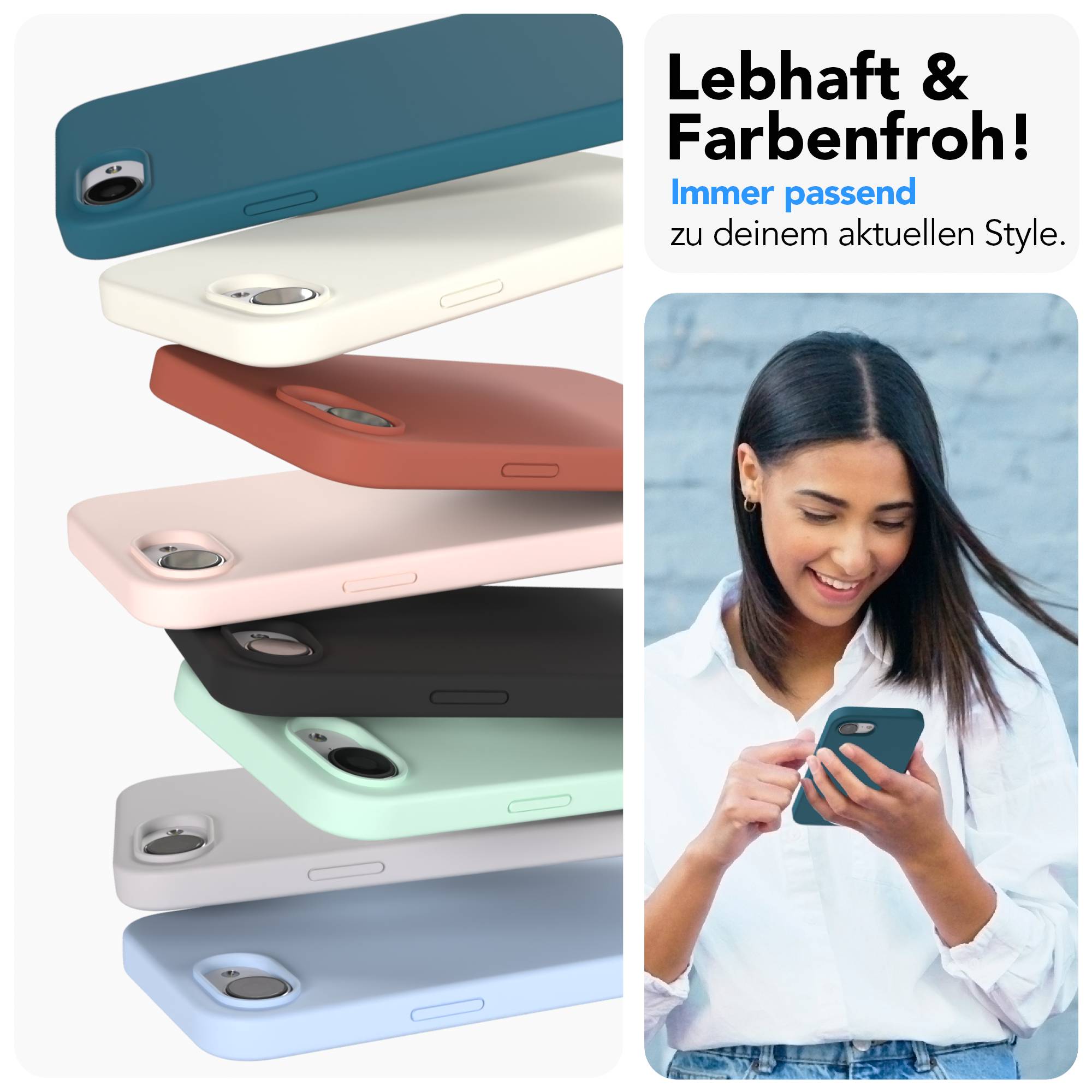 Apple iPhone 16e Premium Silikonhülle mit Kameraschutz von EAZY CASE