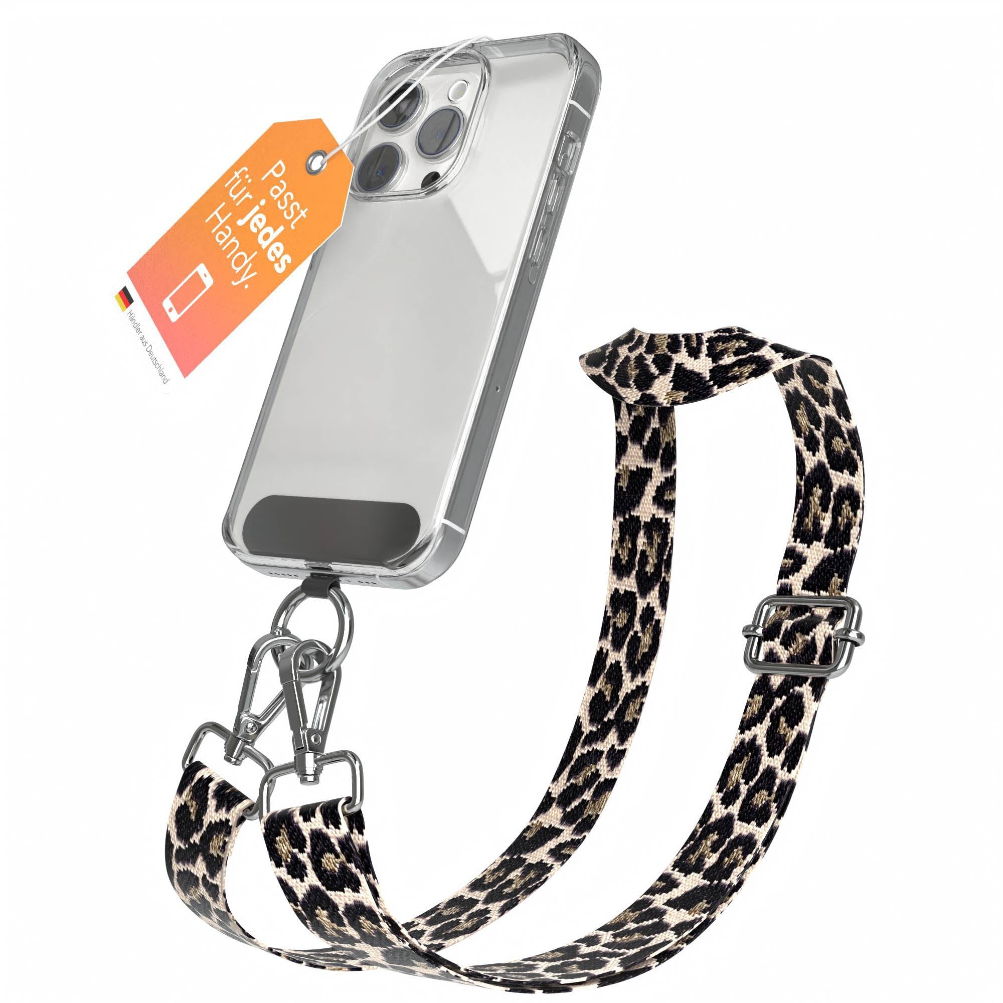 Universal Handykette mit verstellbarem Riemen und Karabinerhaken EAZY CASE