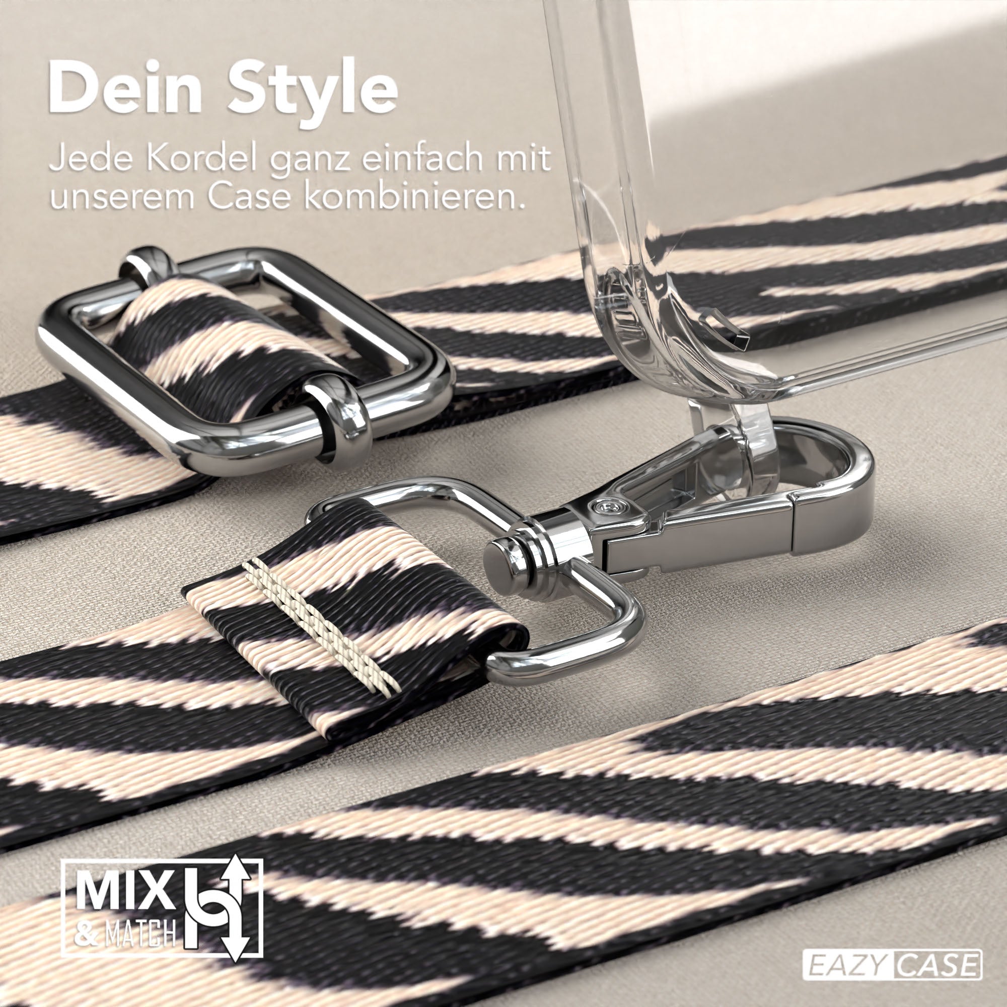 iPhone 15 Pro Handykette mit verstellbarem Boho Band von EAZY CASE