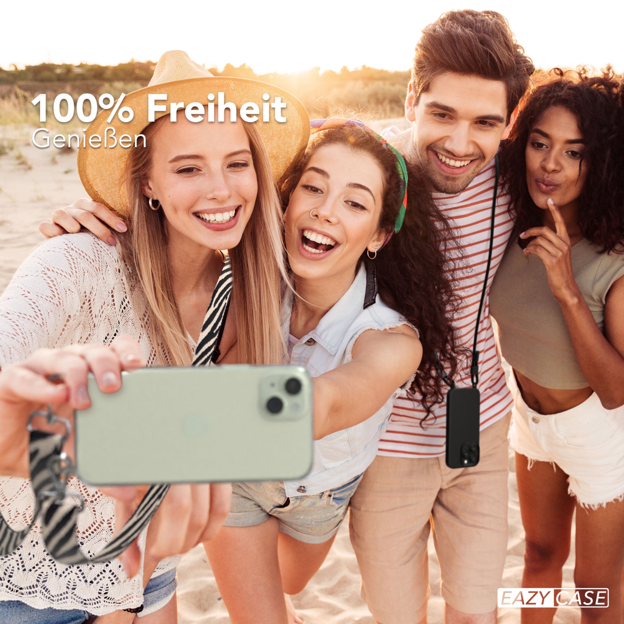 iPhone 15 Plus Handykette mit Boho Band von EAZY CASE