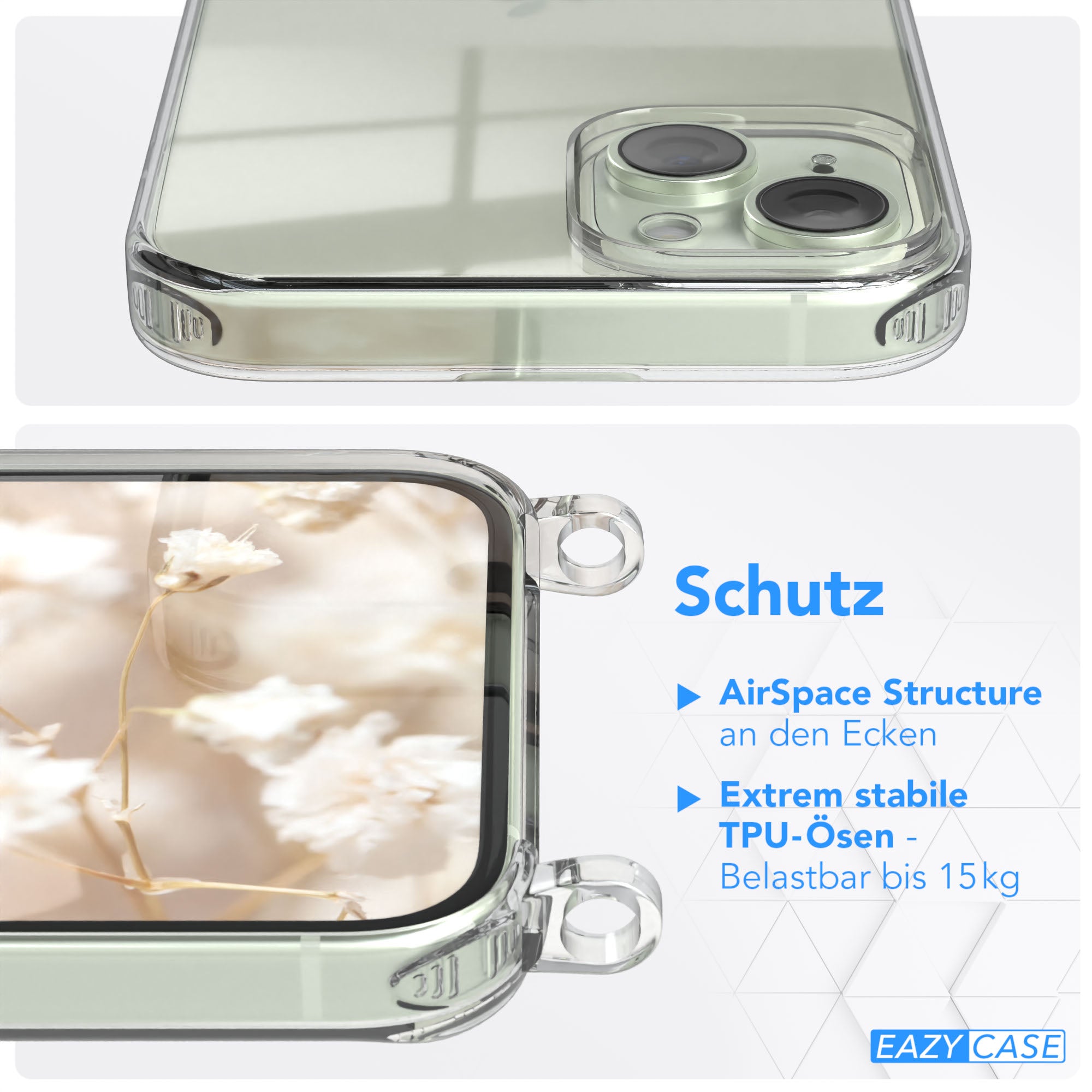 iPhone 15 Plus Handykette mit Boho Band von EAZY CASE