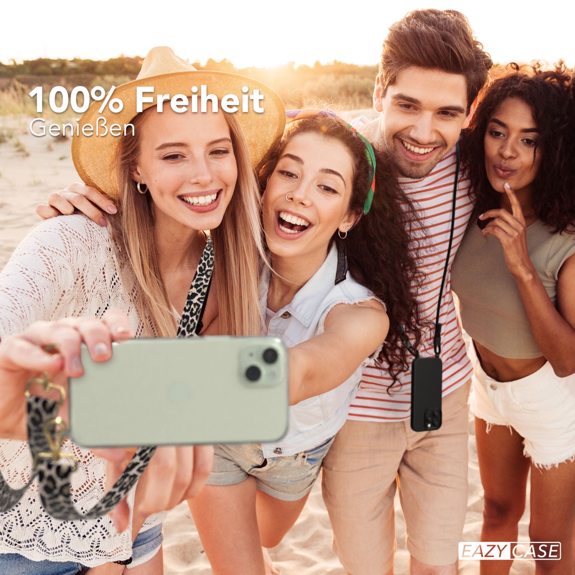 iPhone 15 Plus Handykette mit Boho Band von EAZY CASE