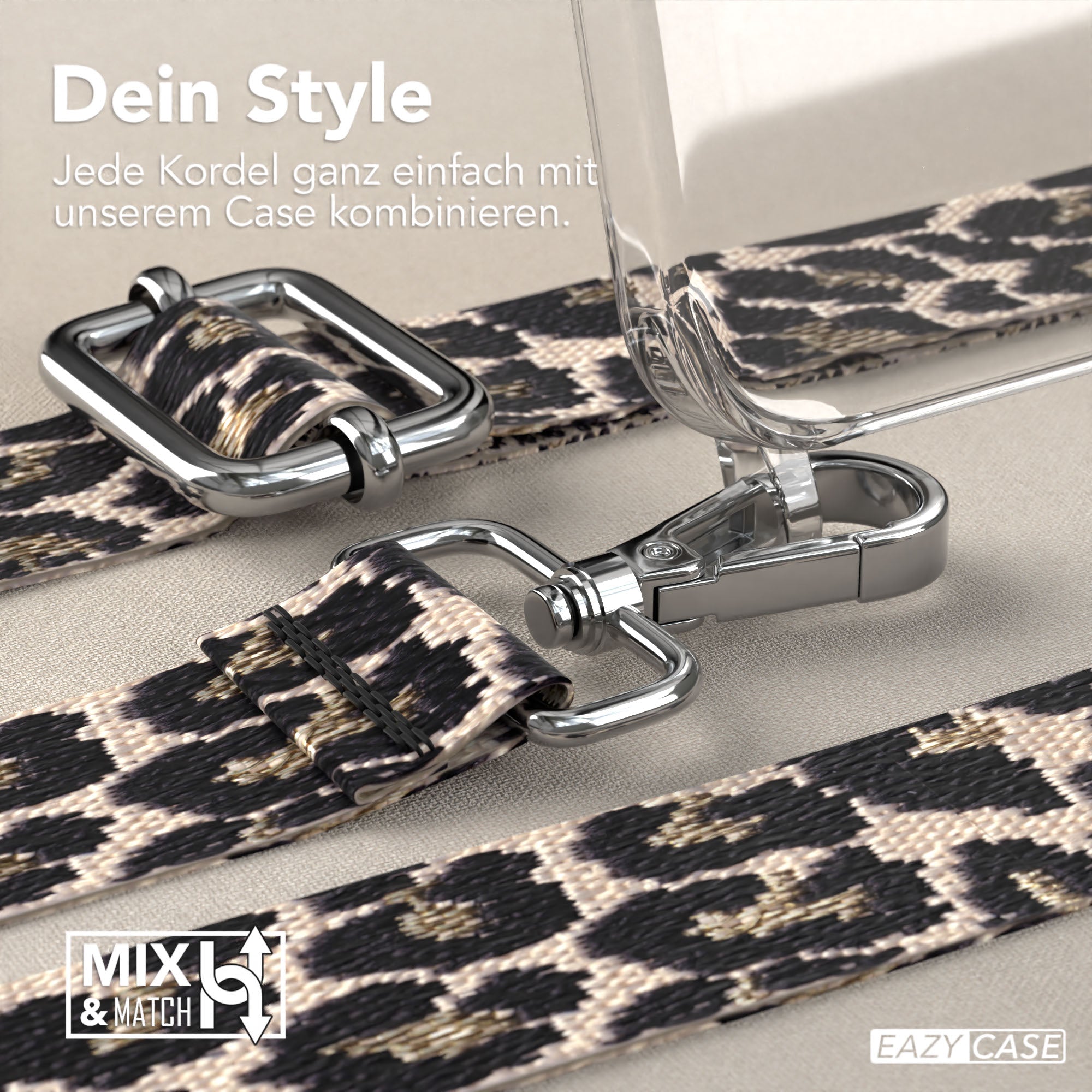iPhone 15 Pro Max Handykette mit verstellbarem Boho Band Set