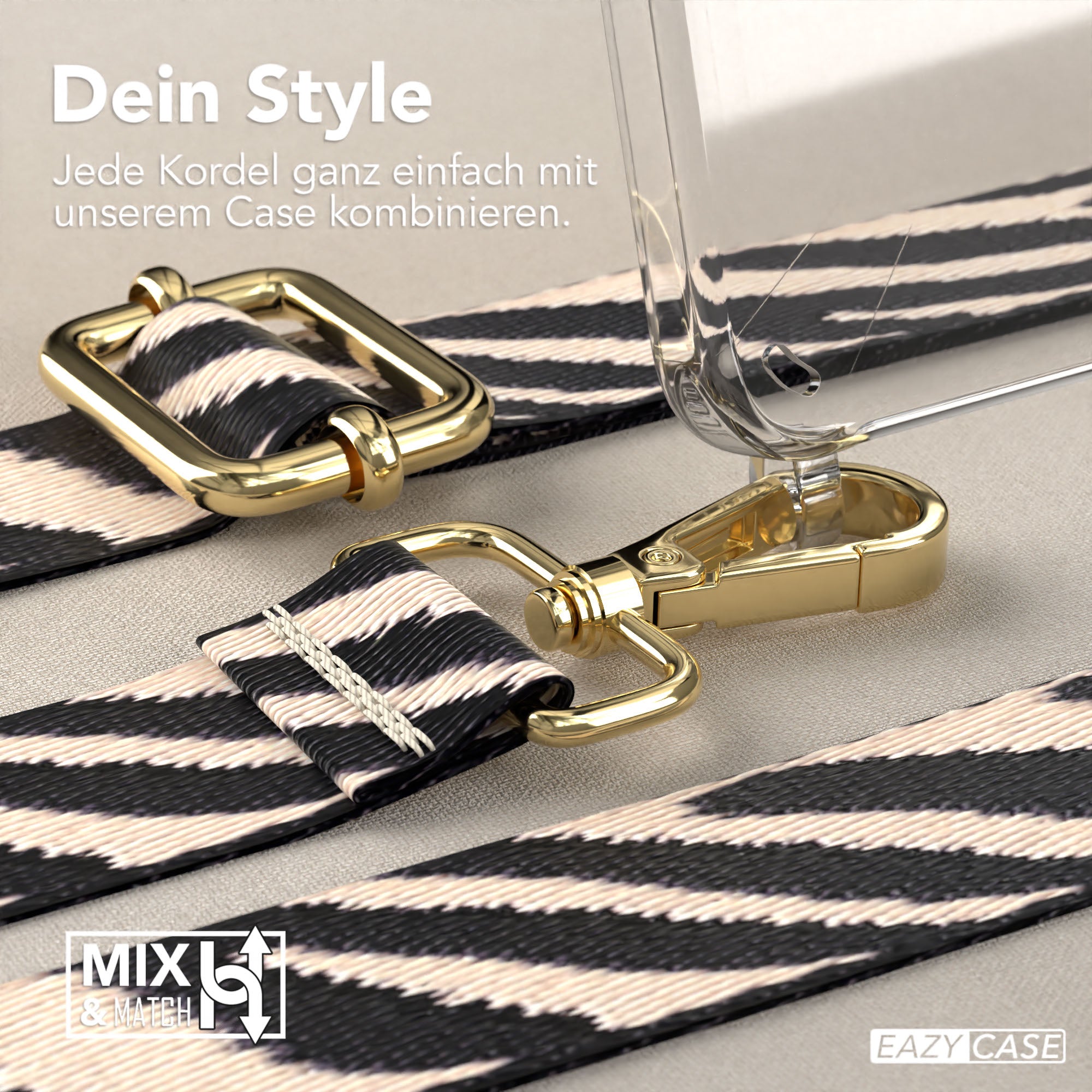 Samsung Galaxy S25 Handykette mit verstellbarem Boho Trageriemen Set