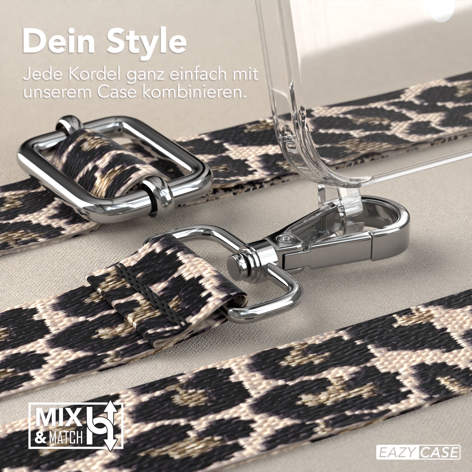 iPhone 15 Serie MagSafe Hülle + Boho Band Animal Print