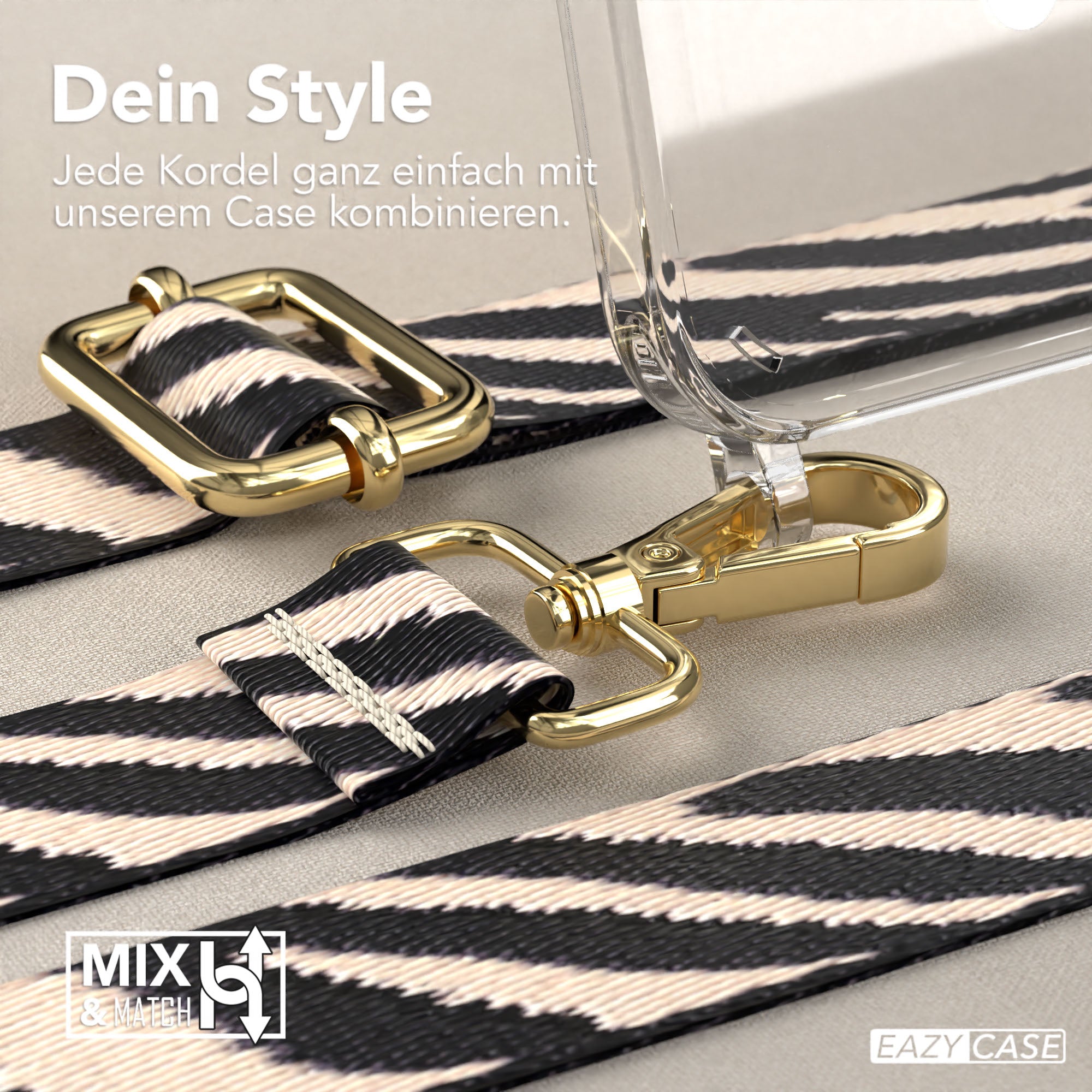 iPhone 15 Plus MagSafe Handykette mit verstellbarem Boho Band Set