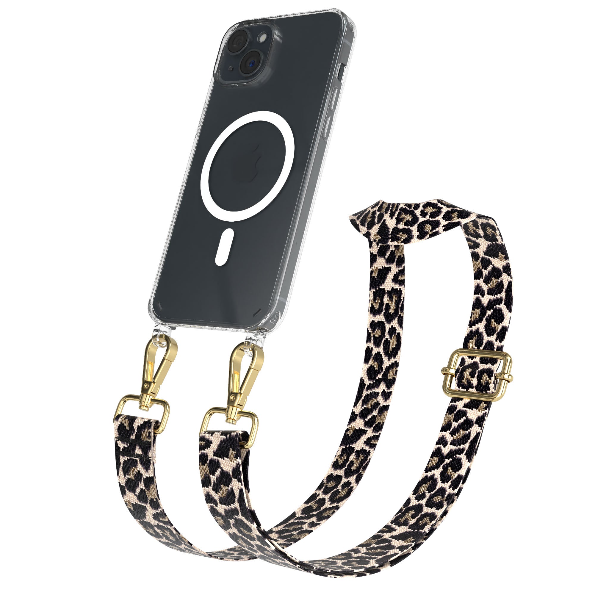 iPhone 15 Plus MagSafe Handykette mit verstellbarem Boho Band Set