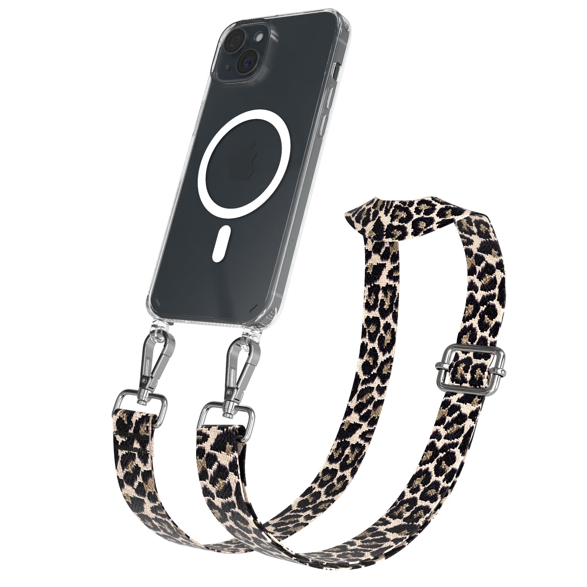 iPhone 15 Plus MagSafe Handykette mit verstellbarem Boho Band Set