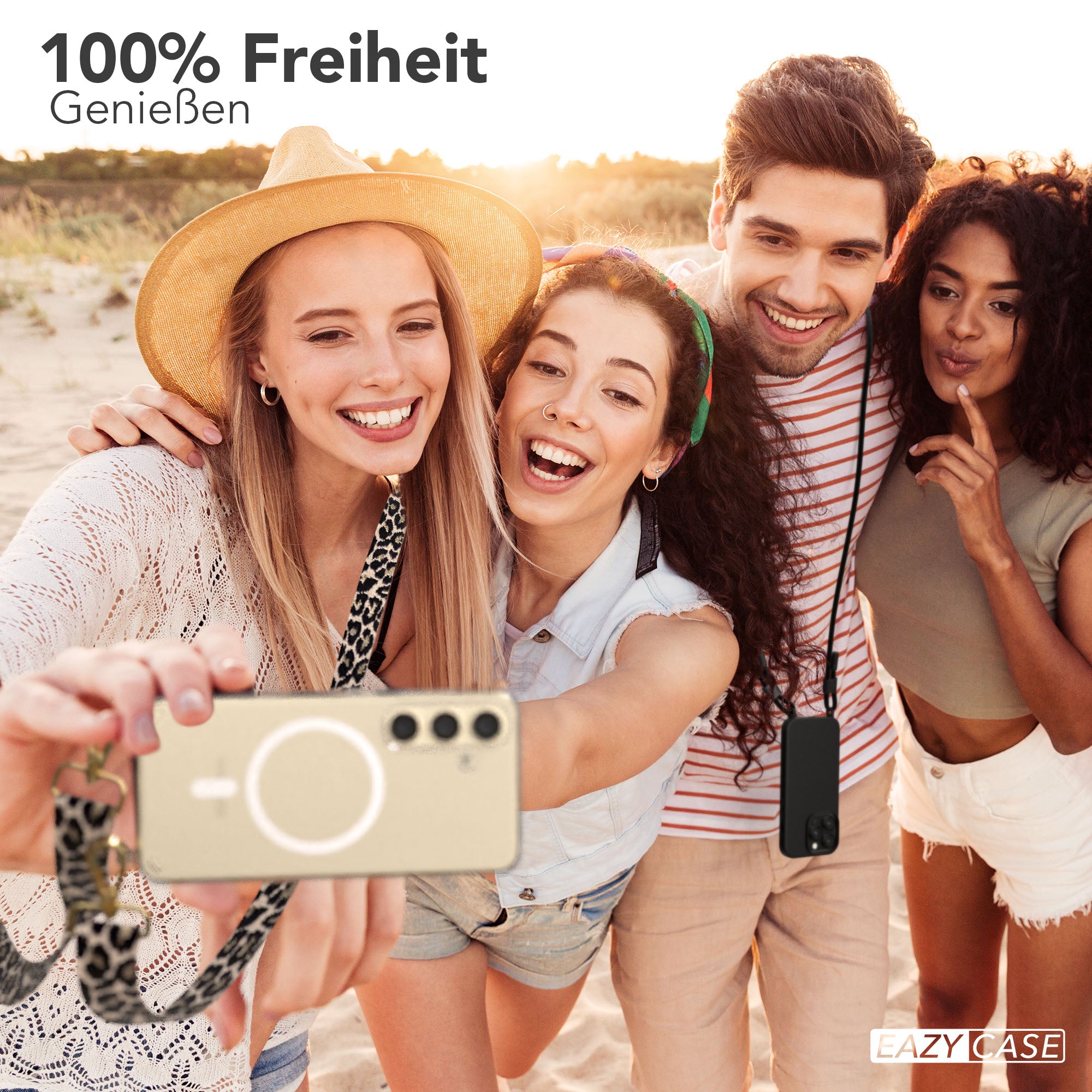 Samsung Galaxy S24 Handykette MagSafe mit verstellbarem Boho Band Set