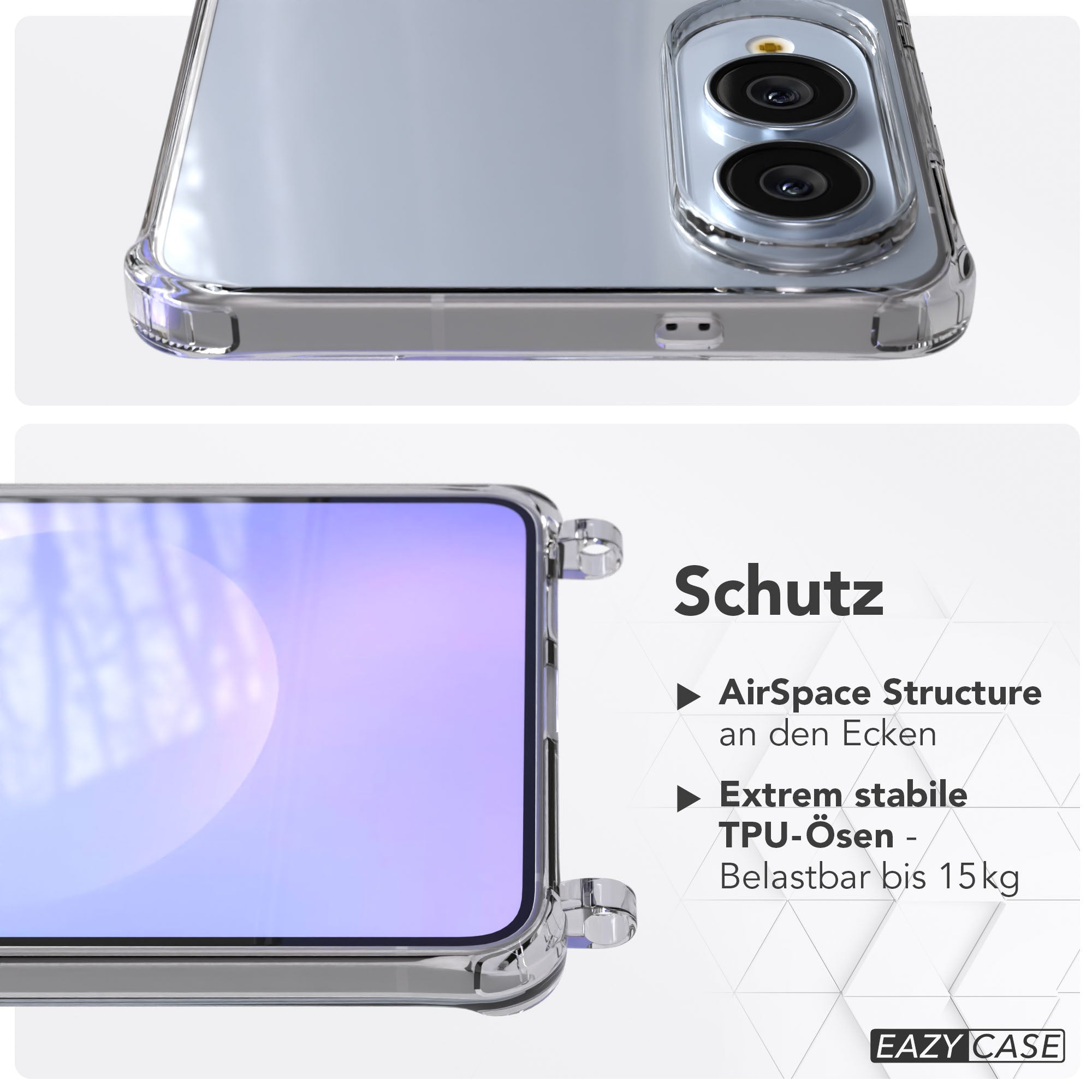 Samsung Galaxy S25 Edge Schutzhülle mit Befestigungsösen für Handyketten
