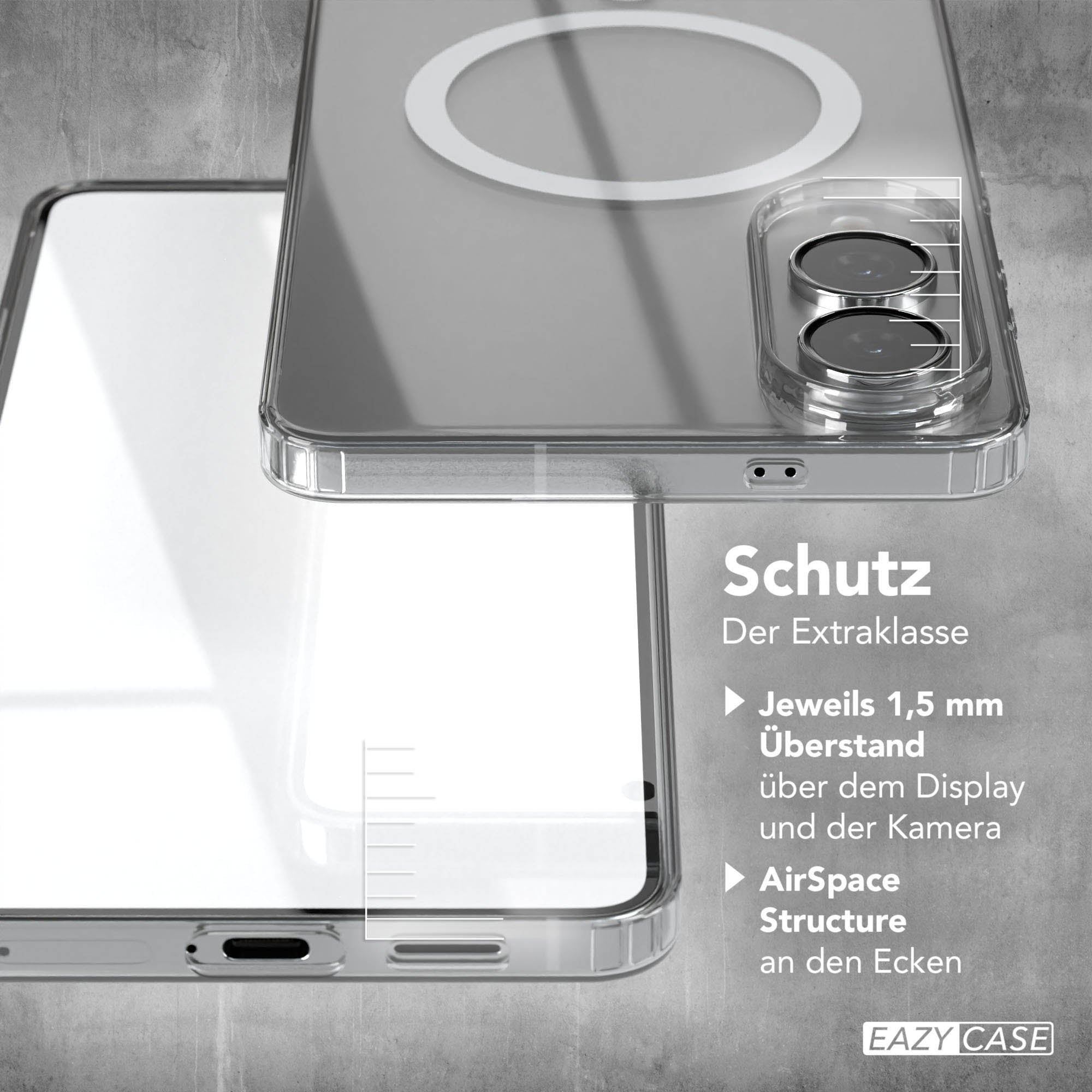 Galaxy S25 Edge transparente Hülle mit MagSafe