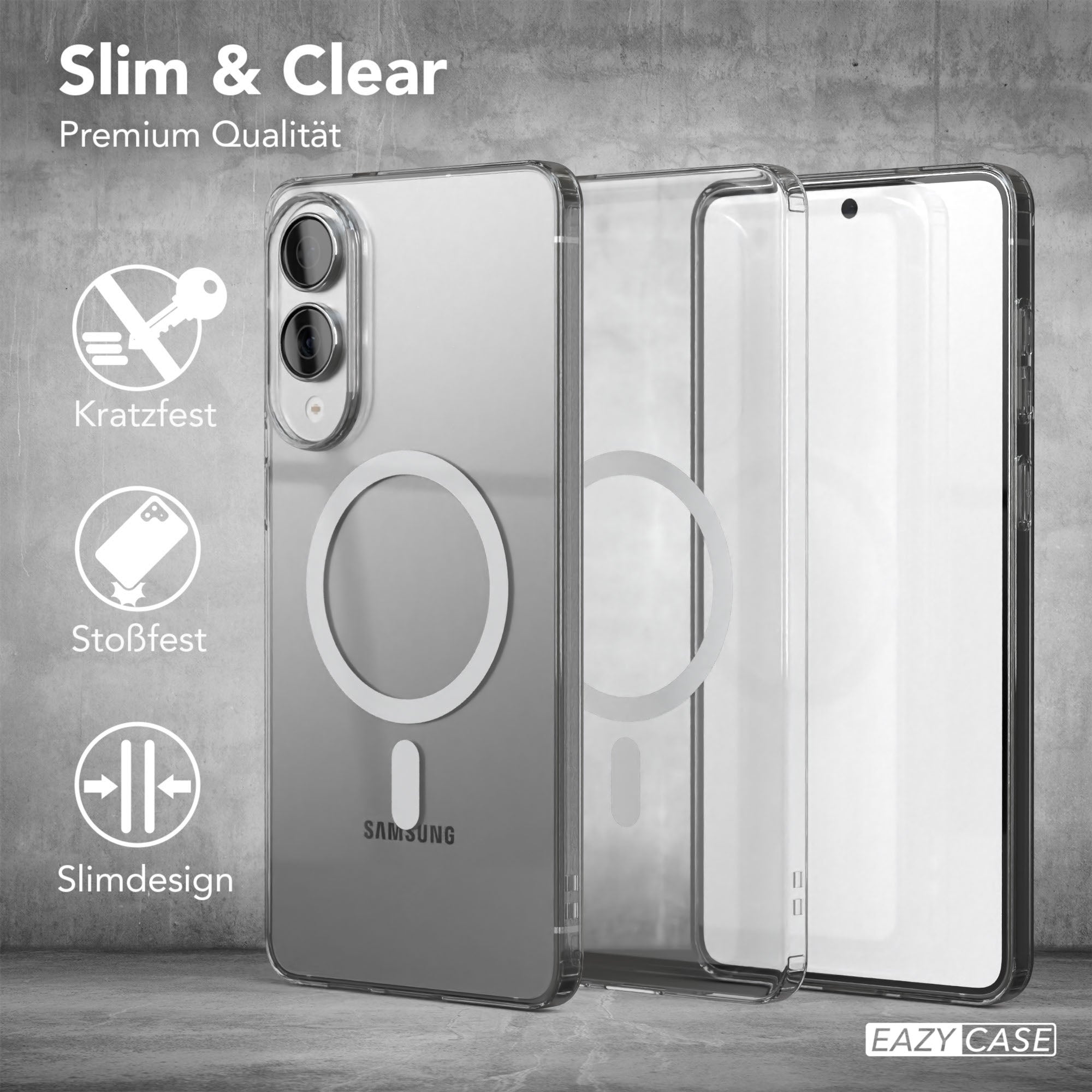 Galaxy S25 Edge transparente Hülle mit MagSafe