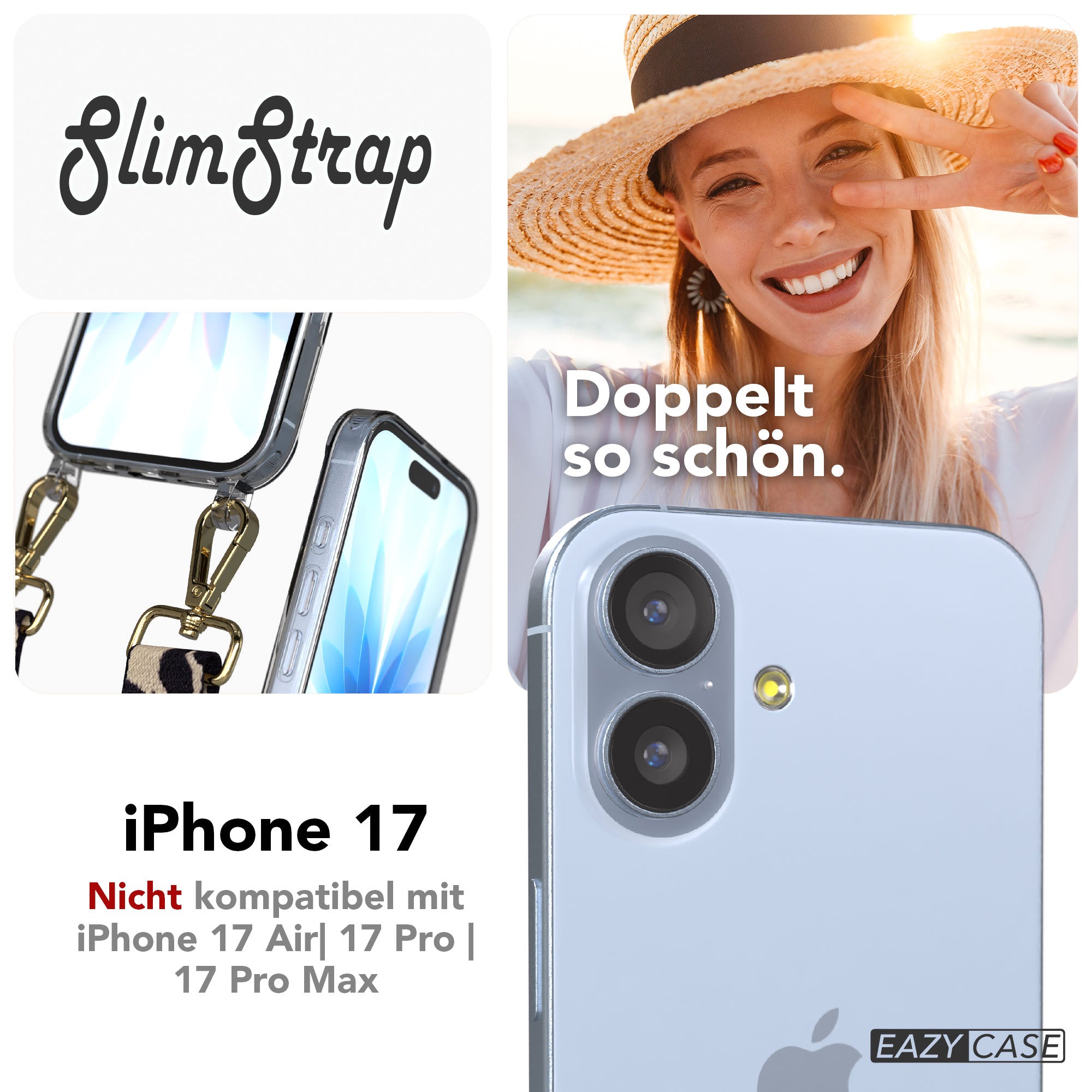 iPhone 17 Hülle für Handyketten mit Befestigungsösen von EAZY CASE
