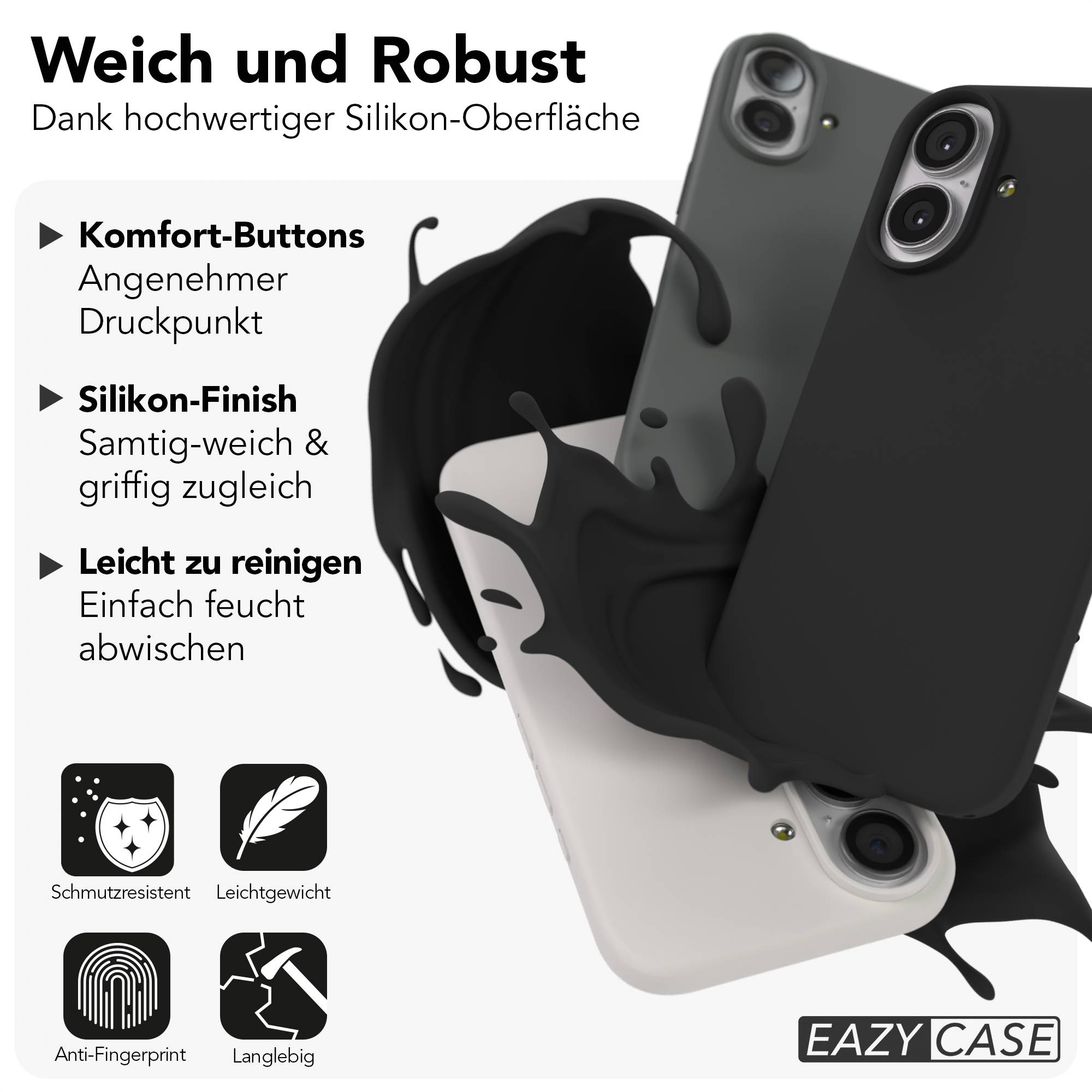 Apple iPhone 17 Premium Silikonhülle mit Kameraschutz von EAZY CASE