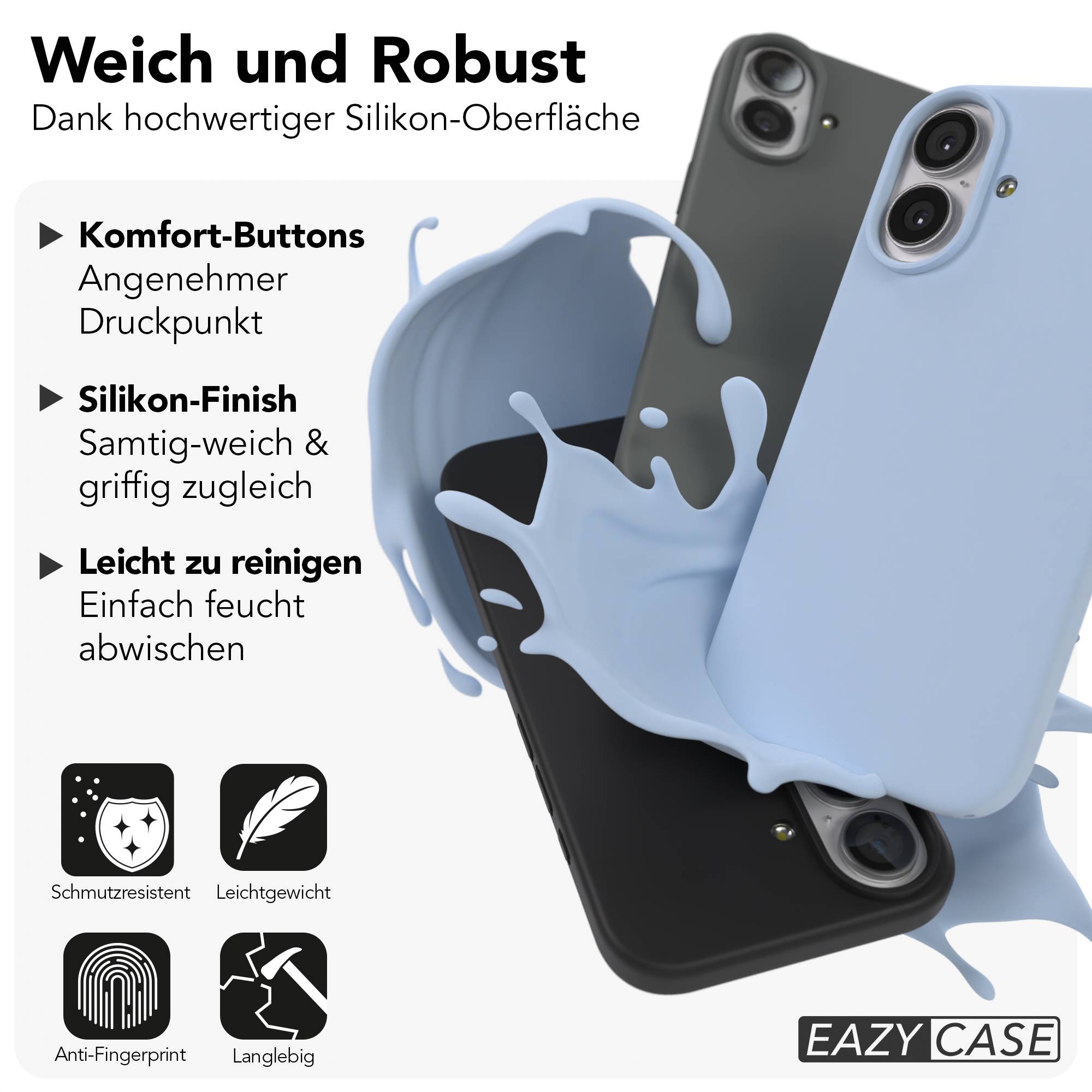 Apple iPhone 17 Premium Silikonhülle mit Kameraschutz von EAZY CASE