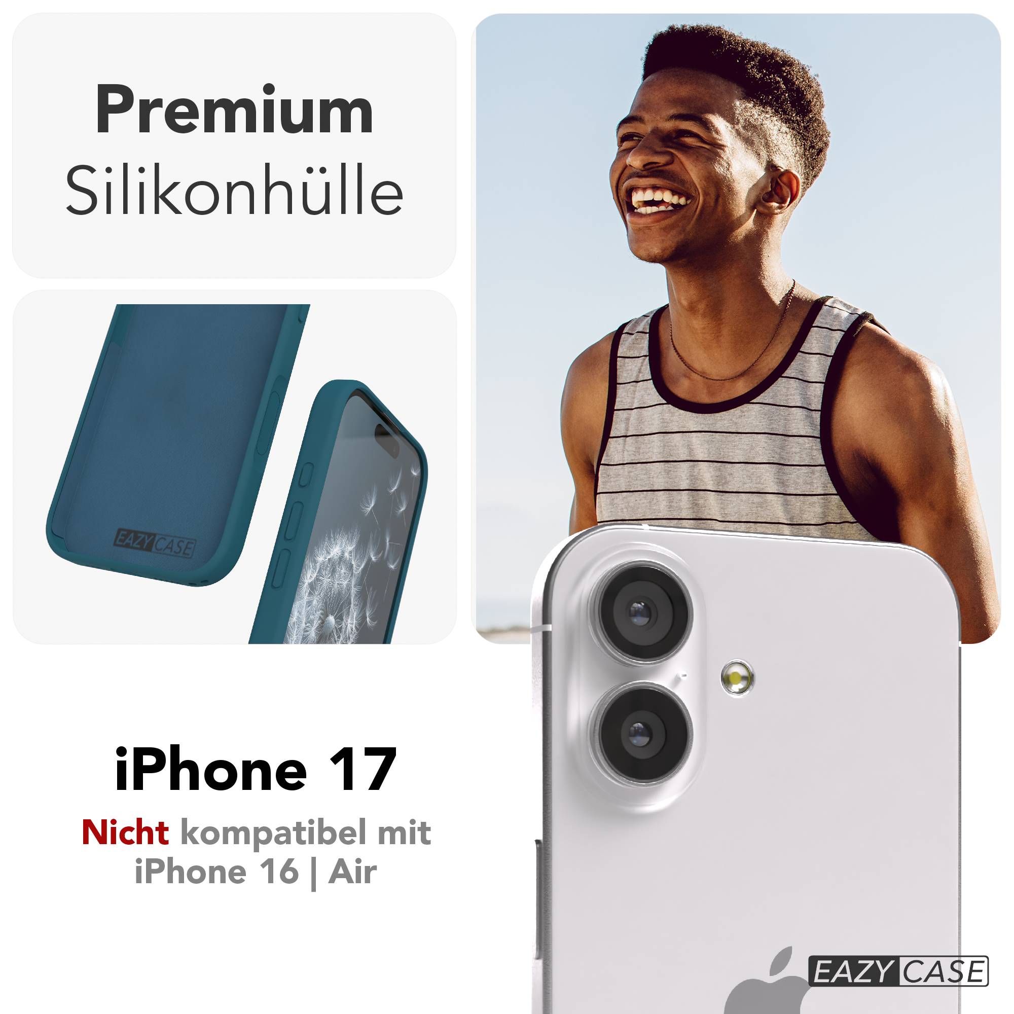 Apple iPhone 17 Premium Silikonhülle mit Kameraschutz von EAZY CASE