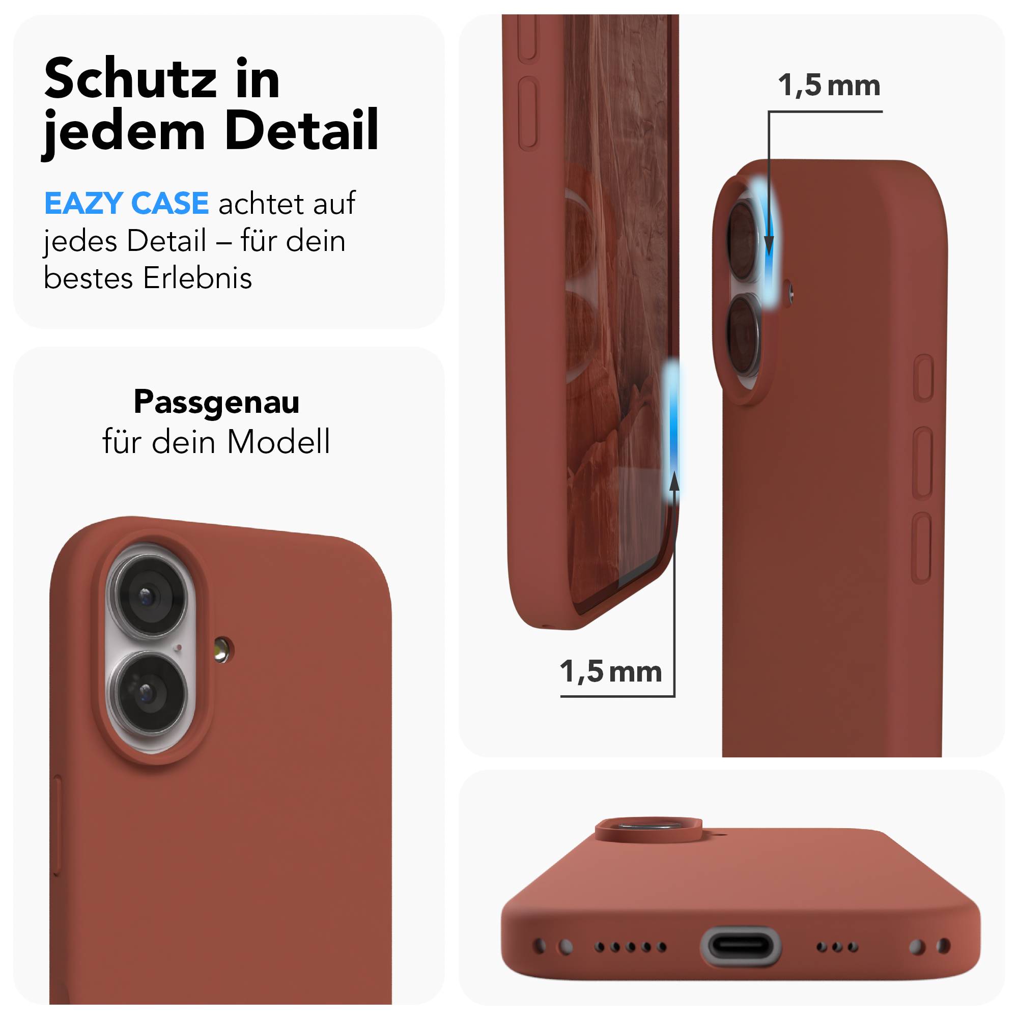 Apple iPhone 17 Premium Silikonhülle mit Kameraschutz von EAZY CASE