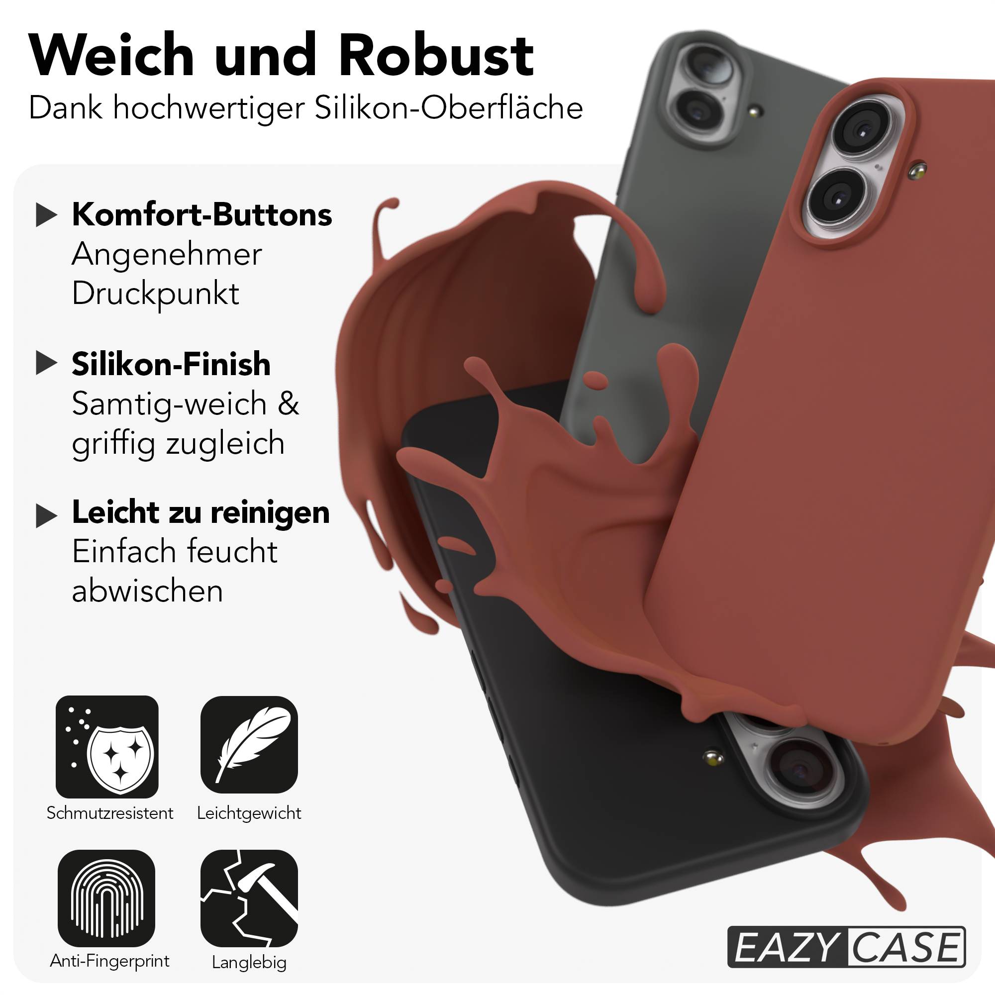 Apple iPhone 17 Premium Silikonhülle mit Kameraschutz von EAZY CASE