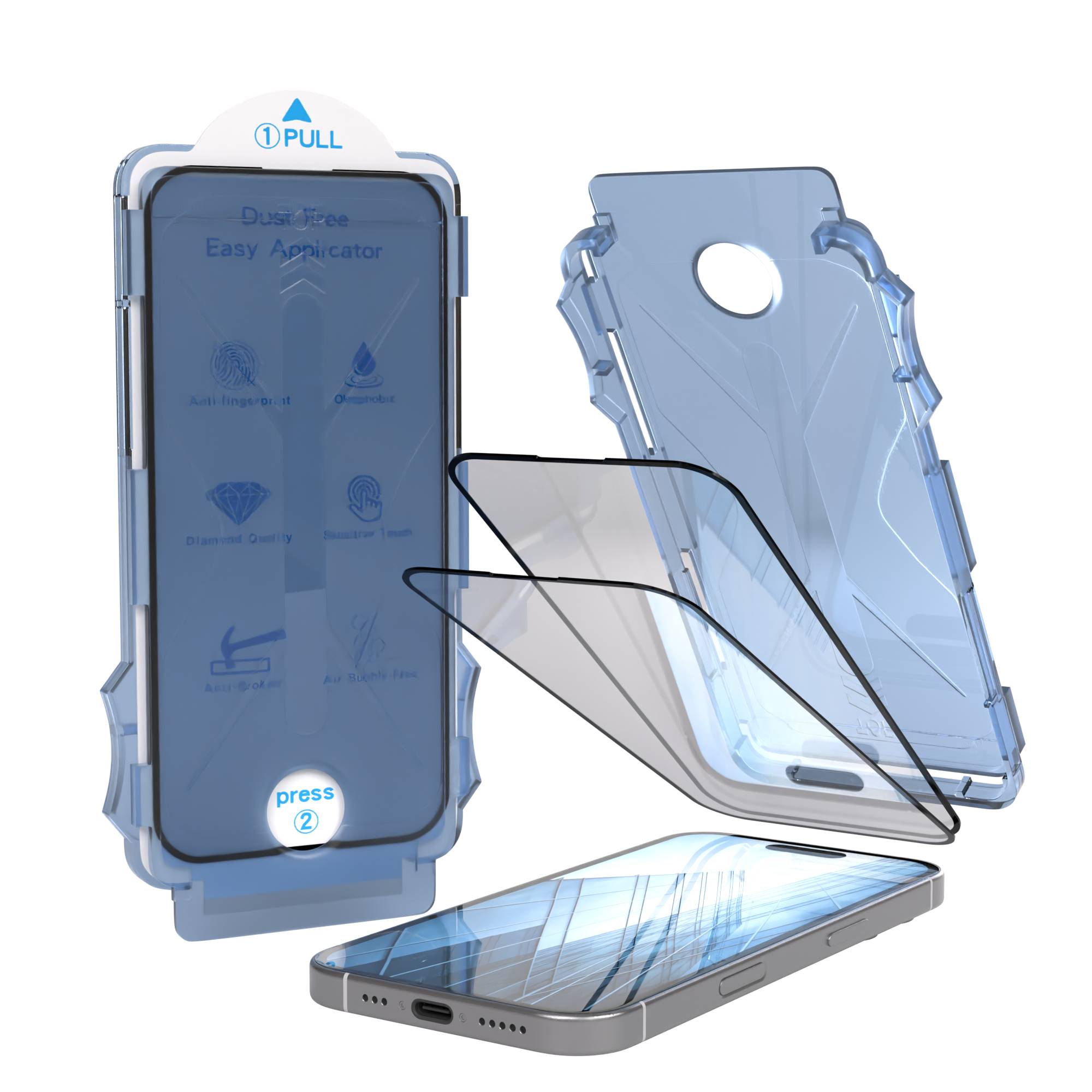 Apple iPhone 17 Schutzfolie mit Installationsrahmen und Kameraschutz Set