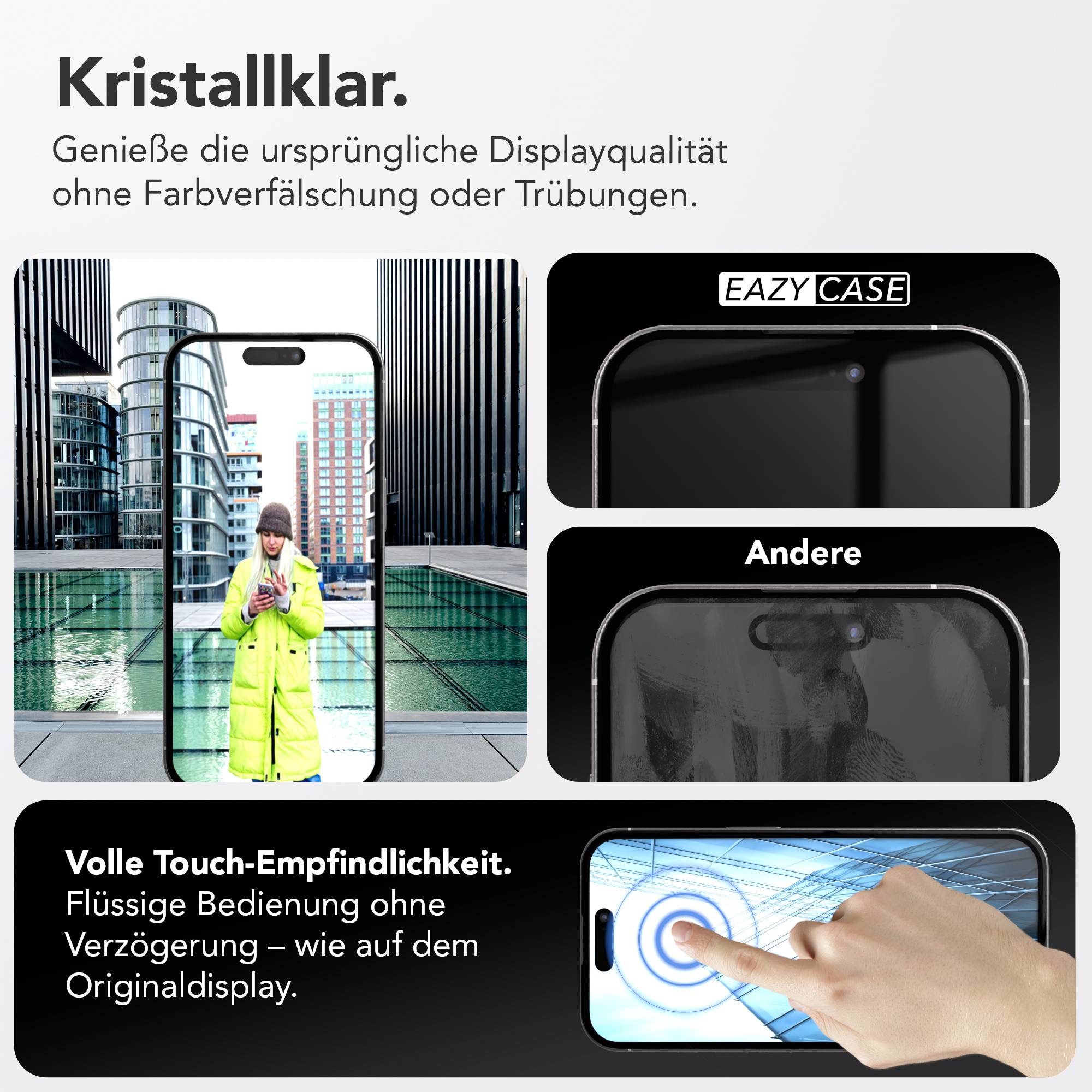 Apple iPhone 17 Schutzfolie mit Installationsrahmen und Kameraschutz Set