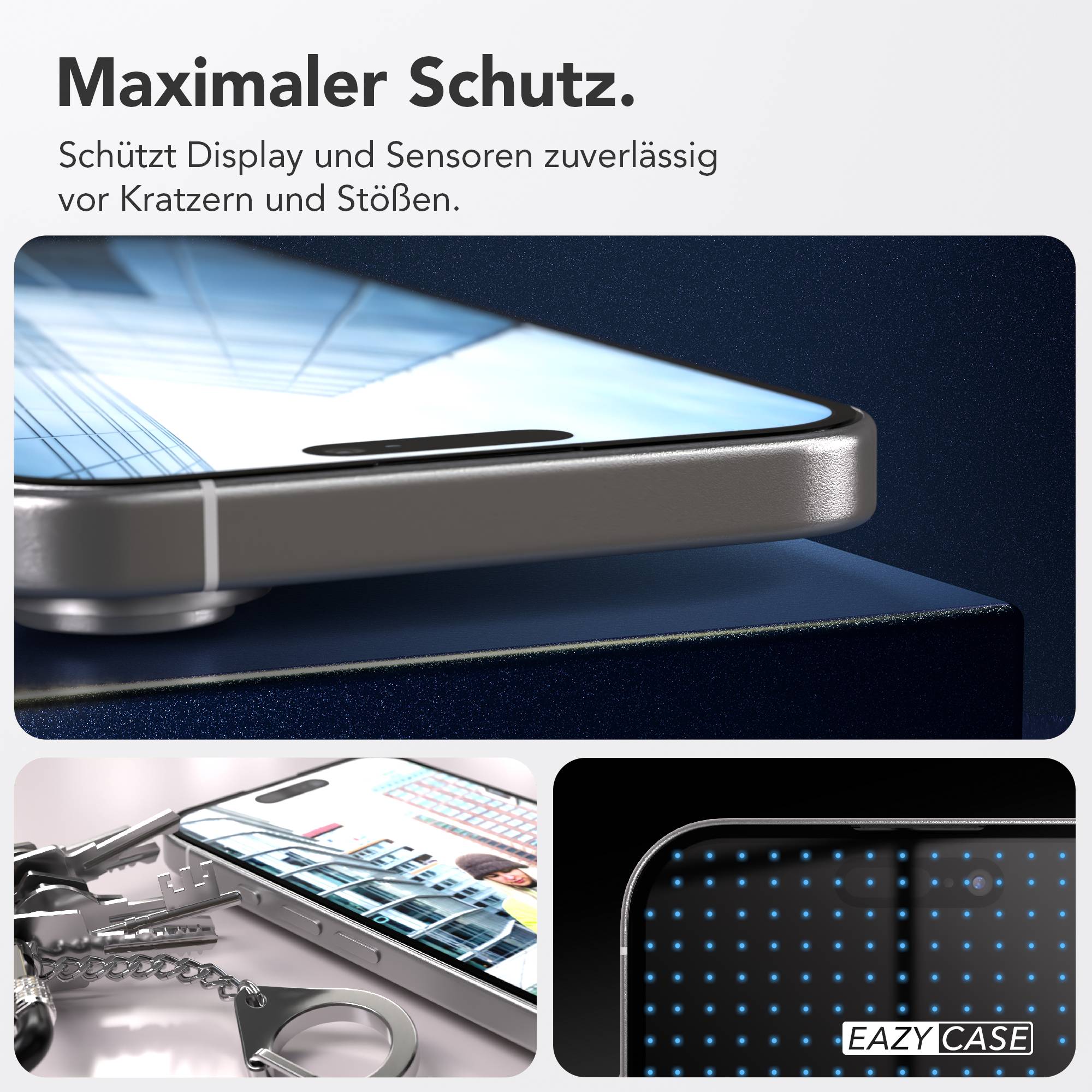 Apple iPhone 17 Schutzfolie mit Installationsrahmen und Kameraschutz Set