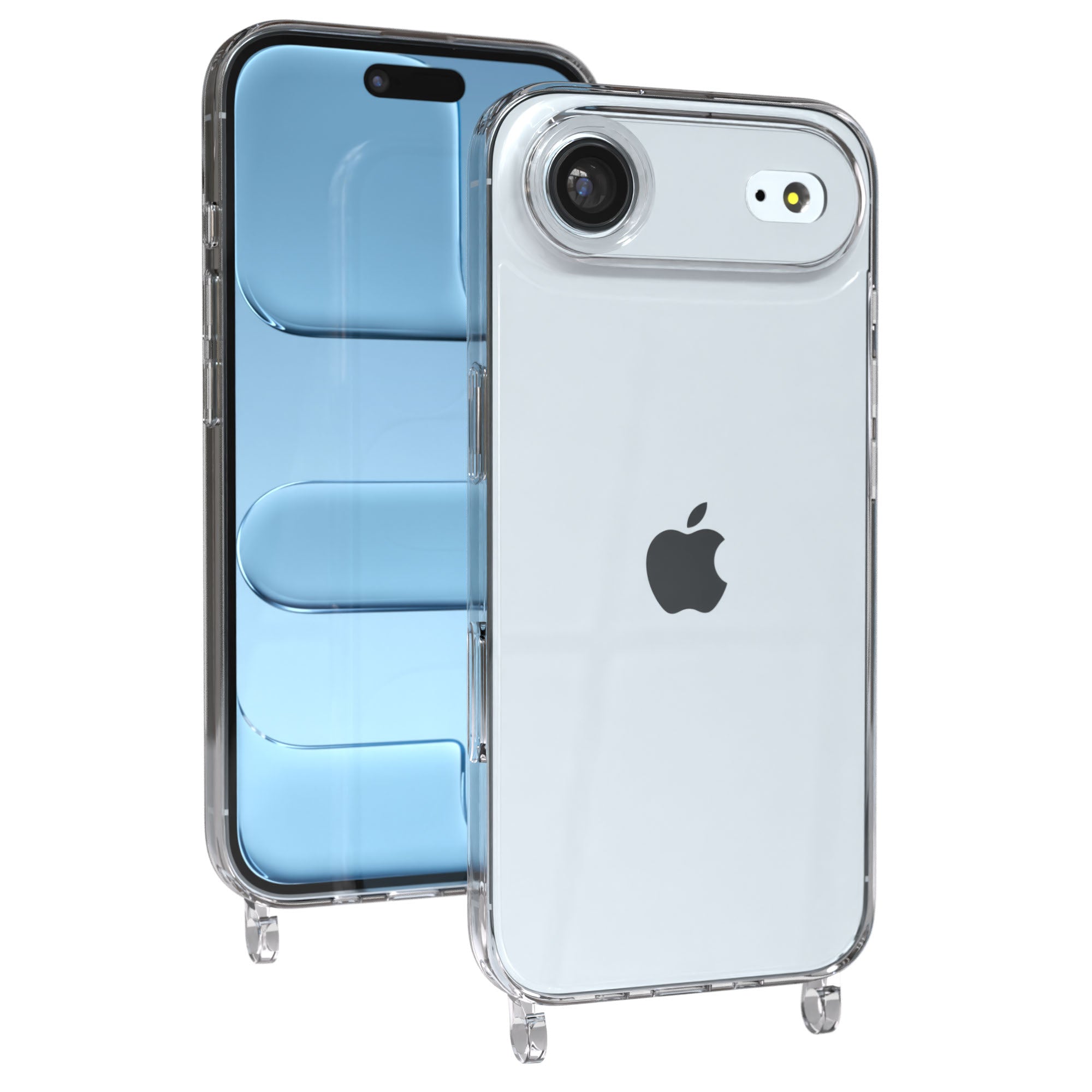 iPhone Air transparente Schutzhülle mit TPU Befestigungsösen für Handyketten