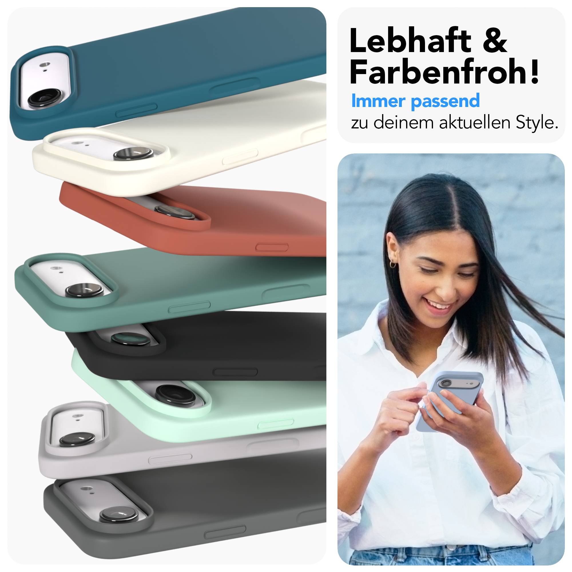 iPhone Air Premium Silikonhülle mit Kameraschutz von EAZY CASE