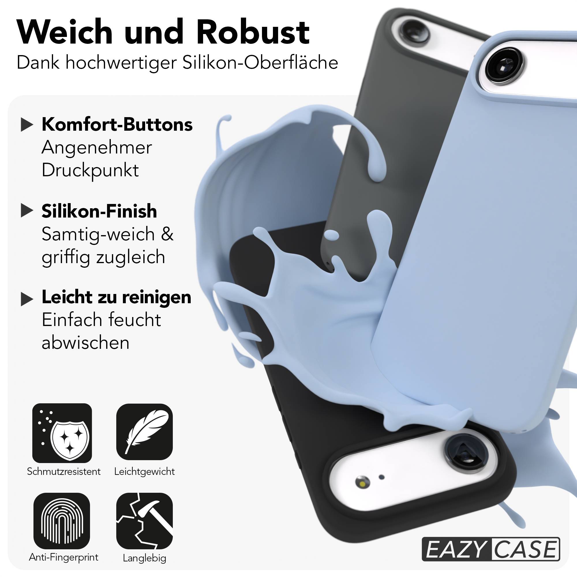 iPhone Air Premium Silikonhülle mit Kameraschutz von EAZY CASE