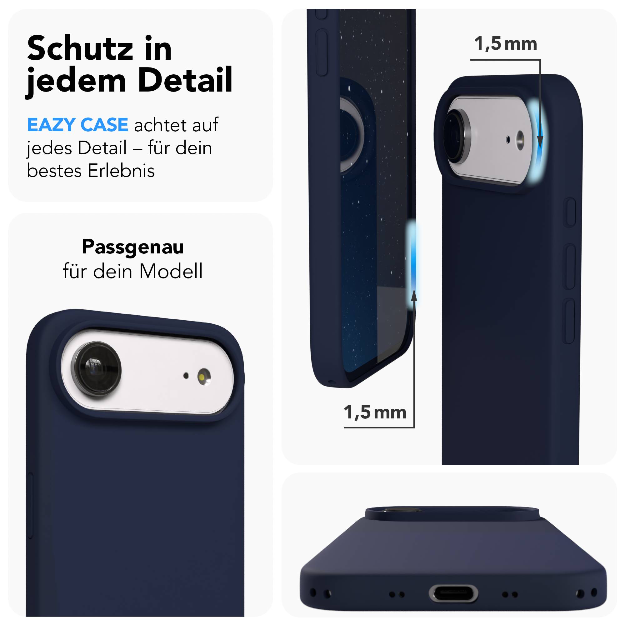 iPhone Air Premium Silikonhülle mit Kameraschutz von EAZY CASE