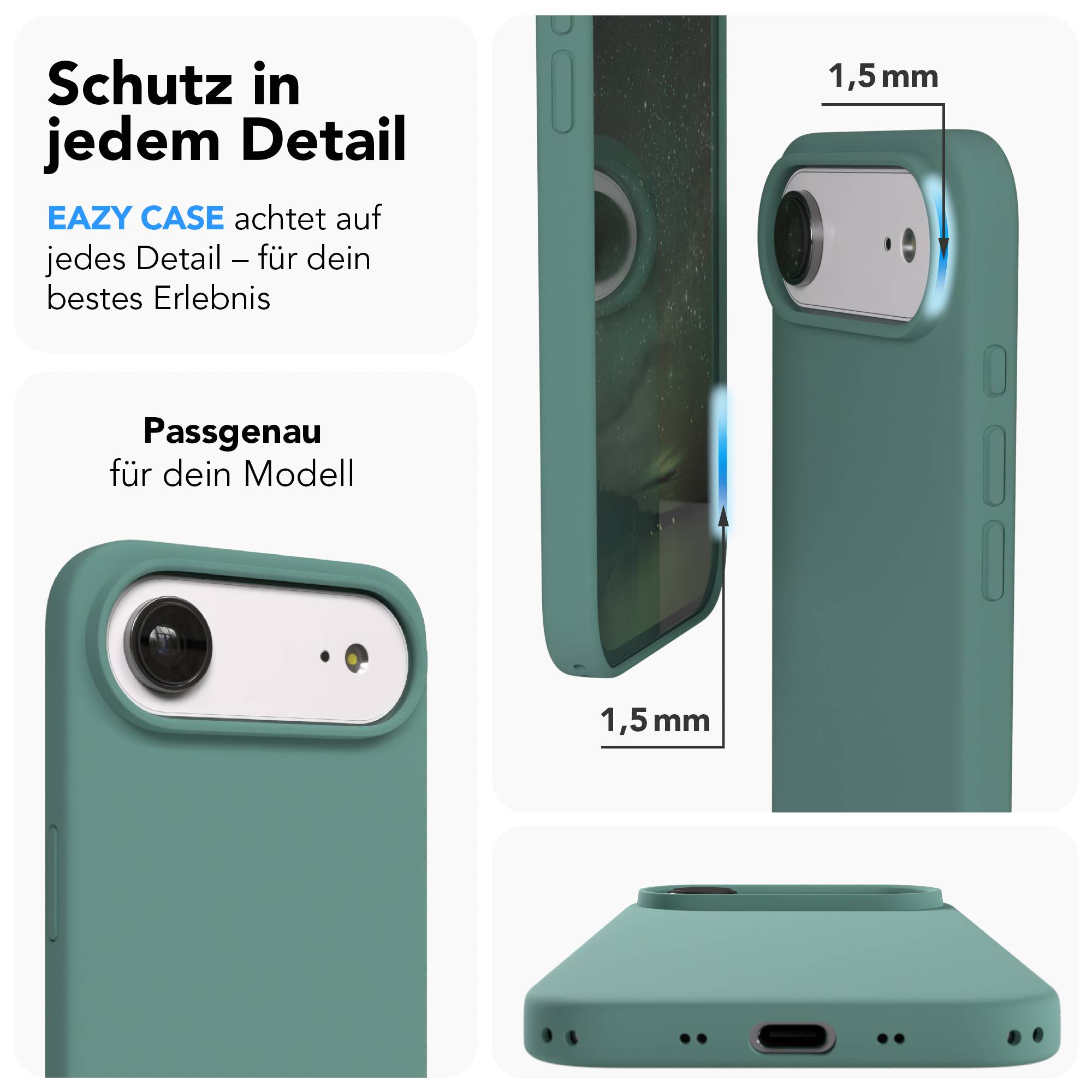 iPhone Air Premium Silikonhülle mit Kameraschutz von EAZY CASE