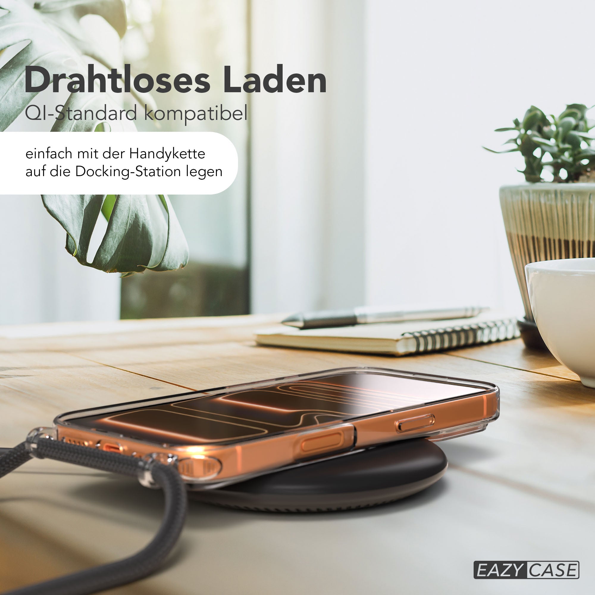 iPhone 17 Pro Schutzhülle mit MagSafe Magnetring und Befestigungsösen für Handyketten