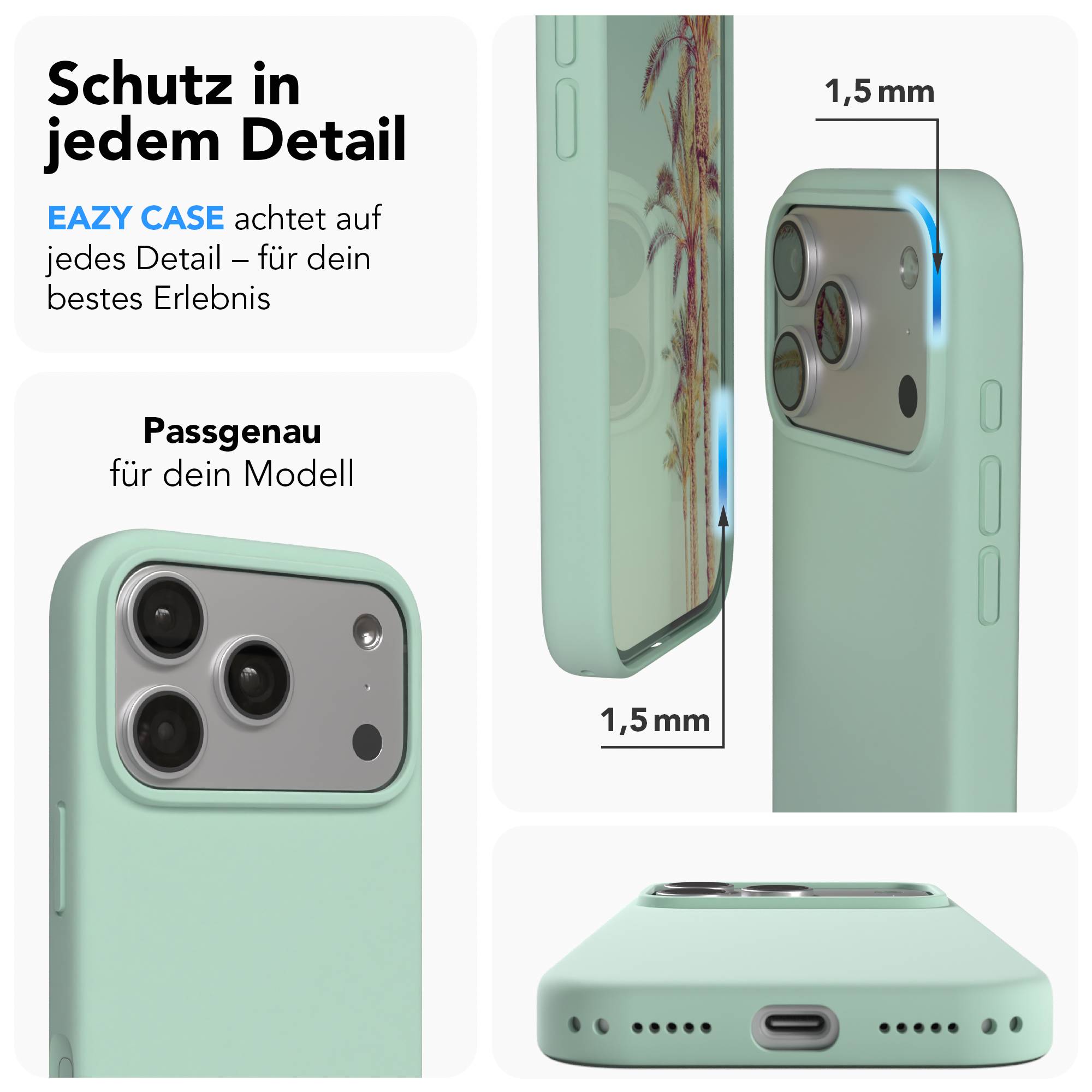Apple iPhone 17 Pro Premium Silikonhülle mit Kameraschutz von EAZY CASE