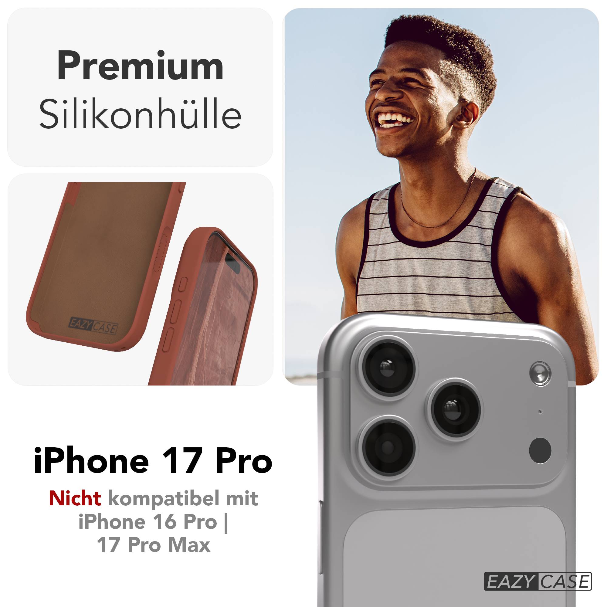 Apple iPhone 17 Pro Premium Silikonhülle mit Kameraschutz von EAZY CASE