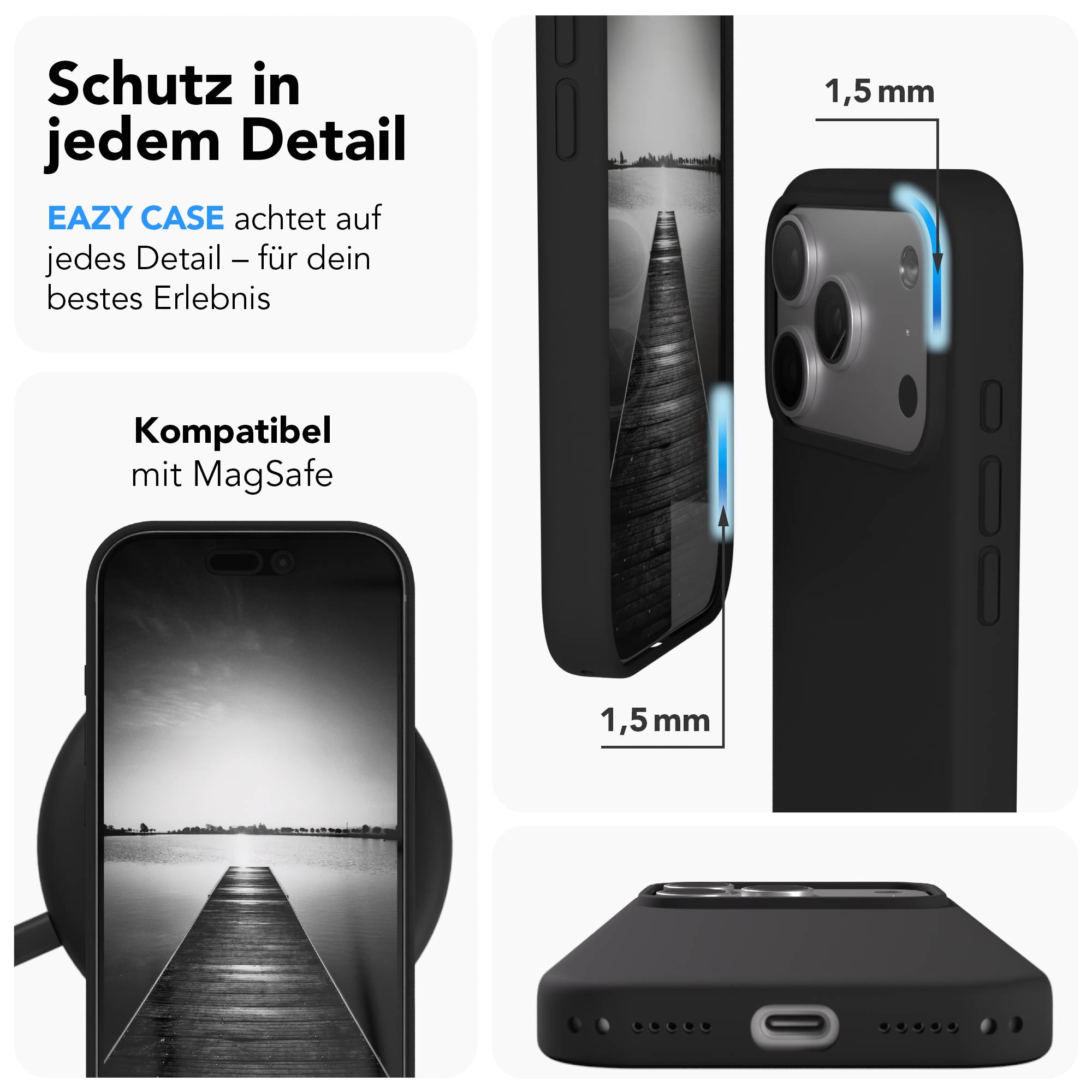 iPhone 17 Pro MagSafe Silikonhülle mit Kameraschutz von EAZY CASE
