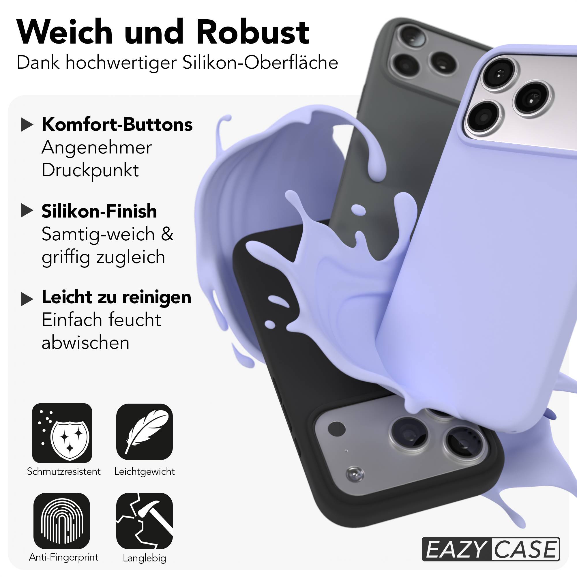 iPhone 17 Pro MagSafe Silikonhülle mit Kameraschutz von EAZY CASE