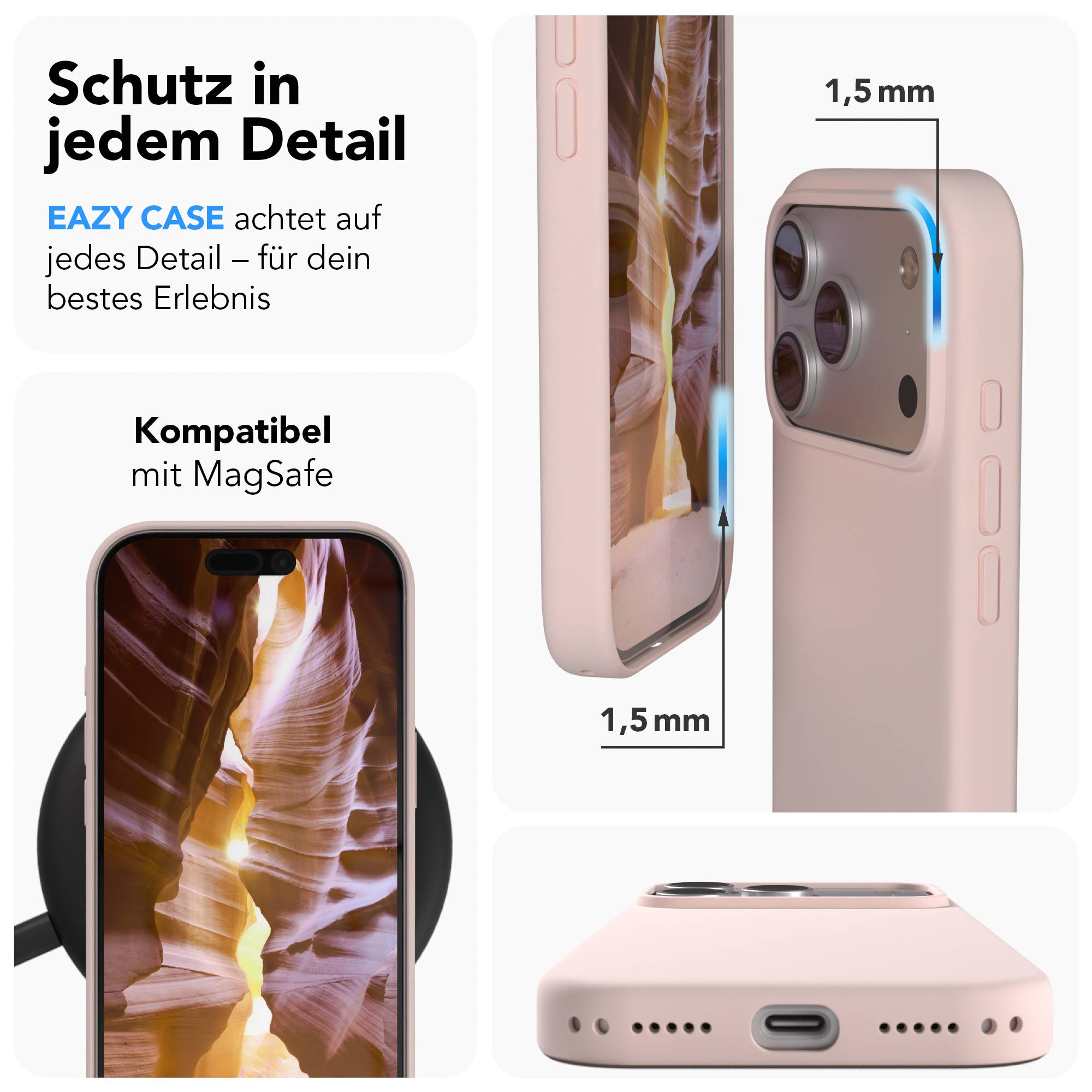 iPhone 17 Pro MagSafe Silikonhülle mit Kameraschutz von EAZY CASE