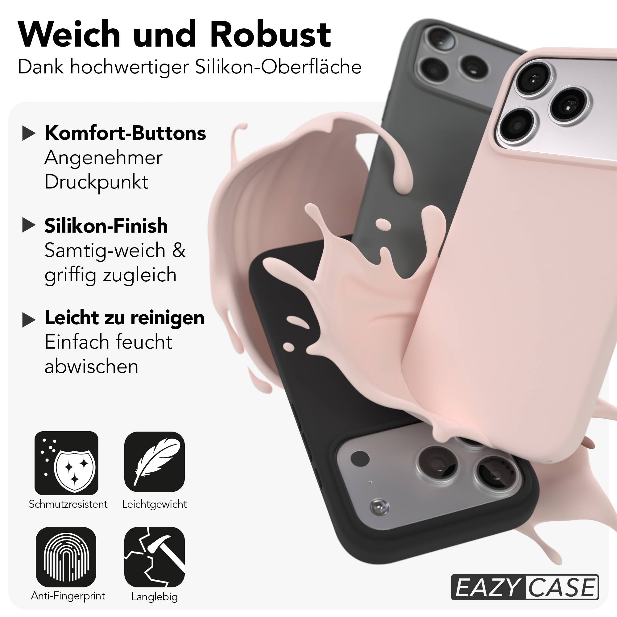 iPhone 17 Pro MagSafe Silikonhülle mit Kameraschutz von EAZY CASE
