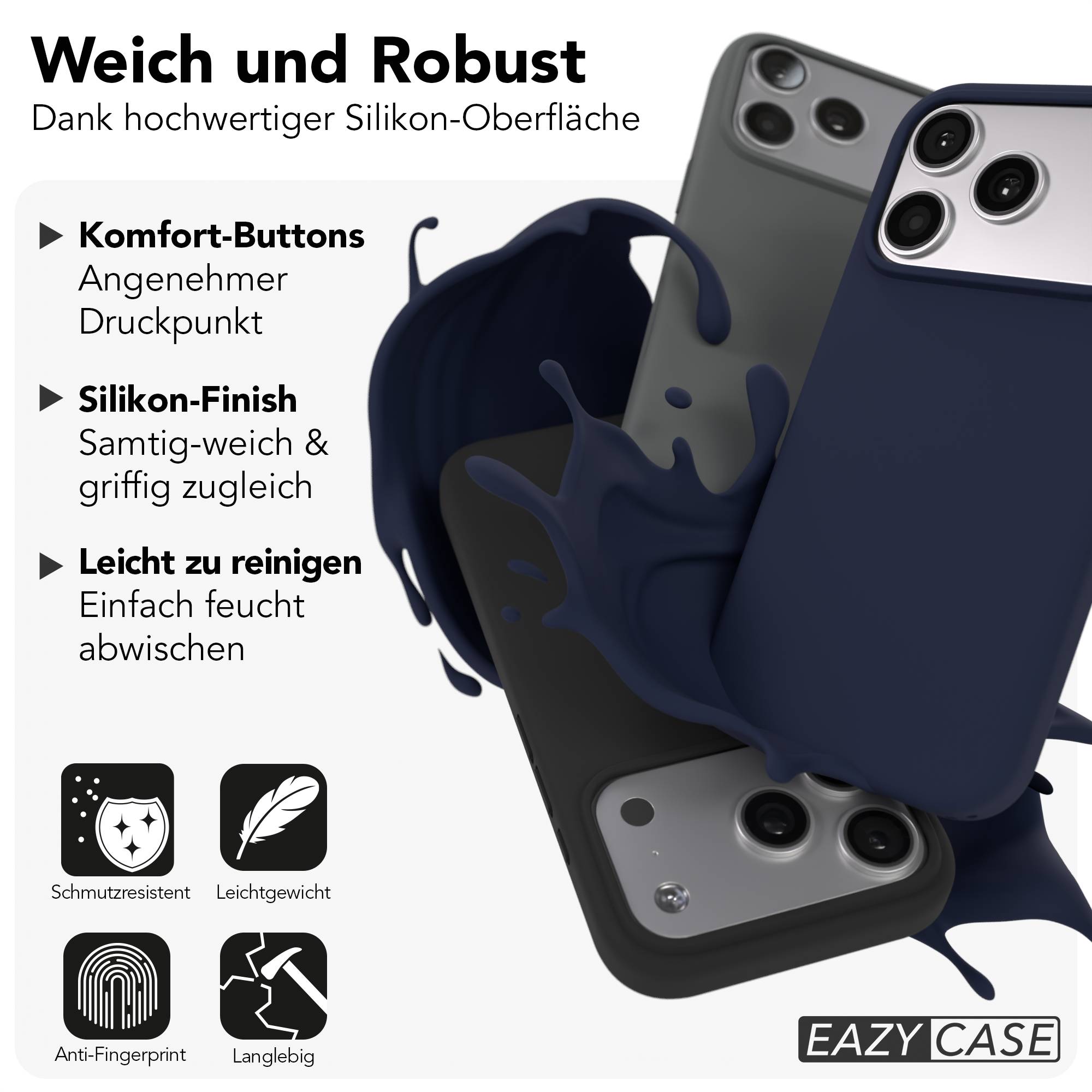 iPhone 17 Pro MagSafe Silikonhülle mit Kameraschutz von EAZY CASE