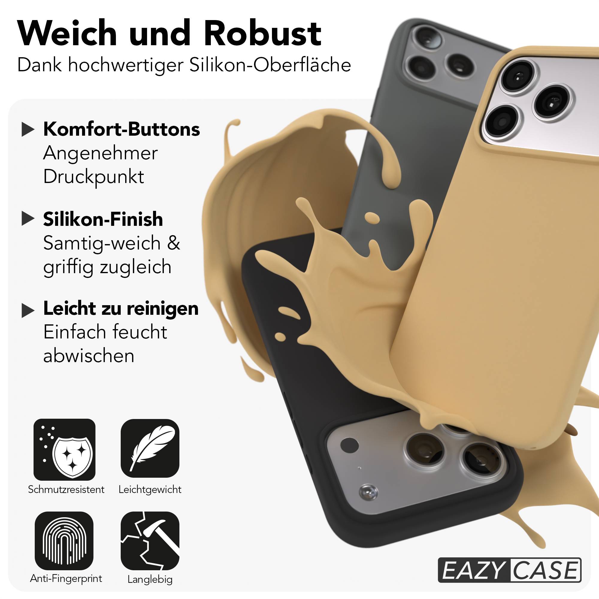 iPhone 17 Pro MagSafe Silikonhülle mit Kameraschutz von EAZY CASE